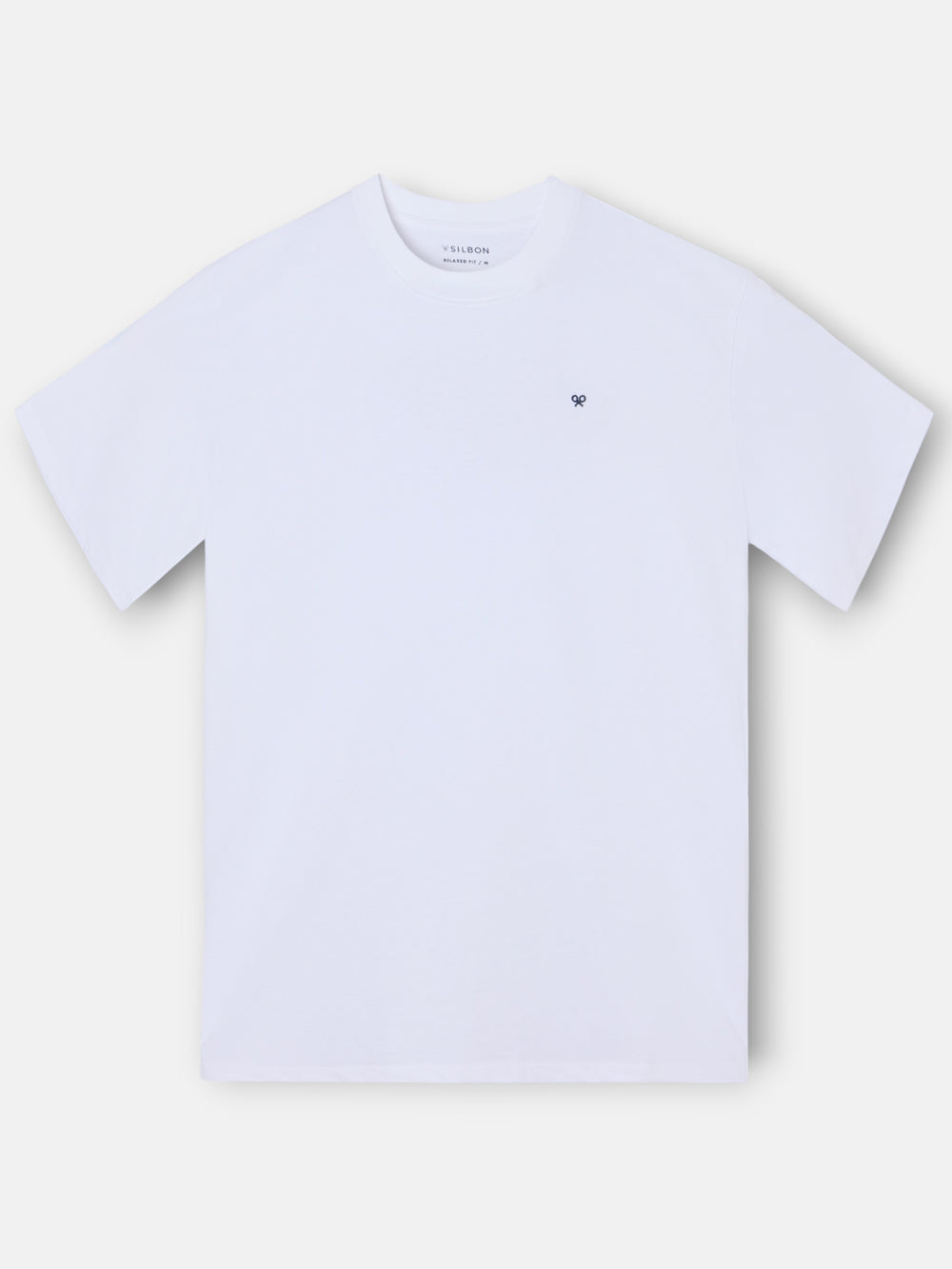 Relaxed fit sport college white T-shirt