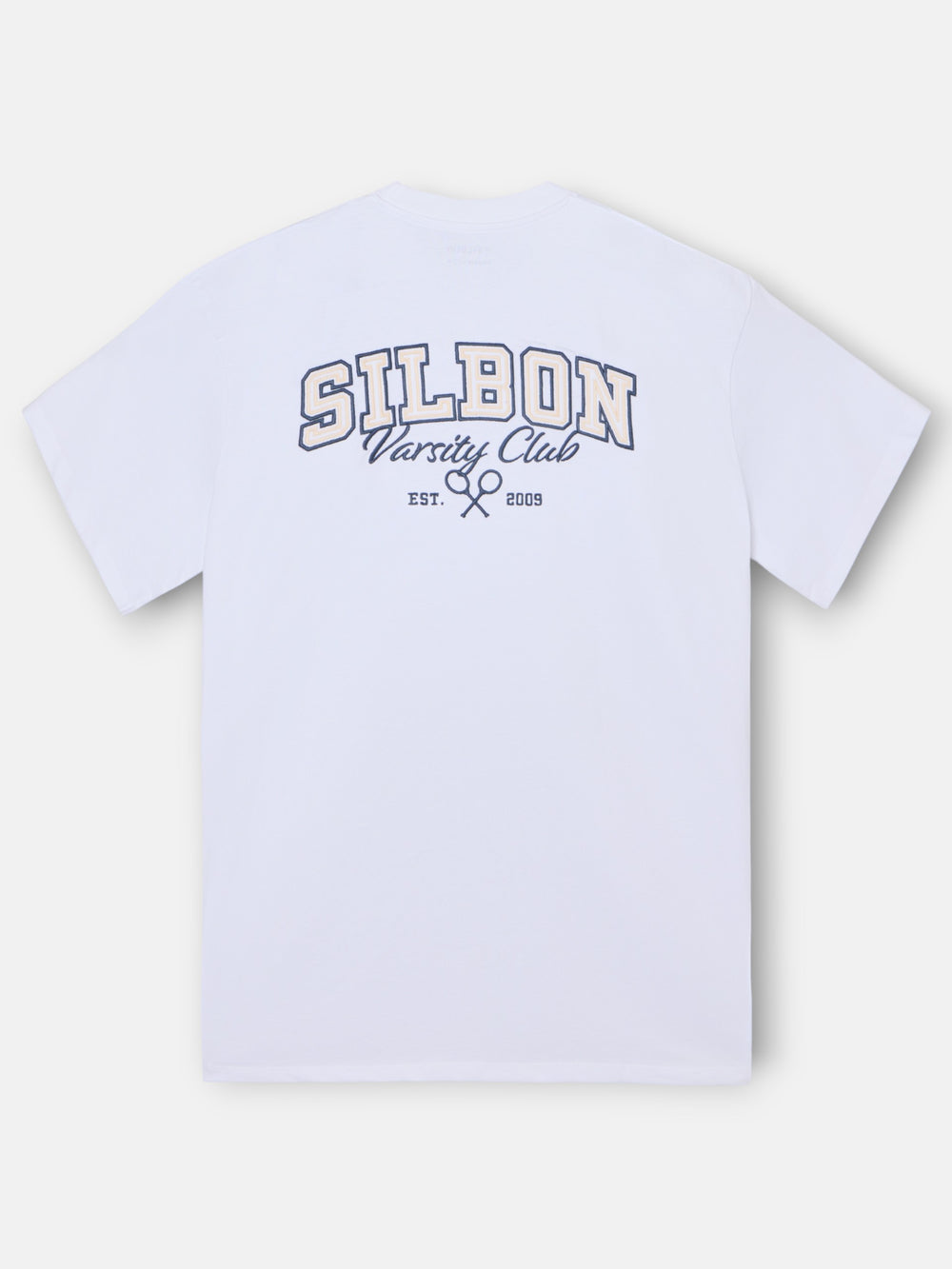 Relaxed fit sport college white T-shirt