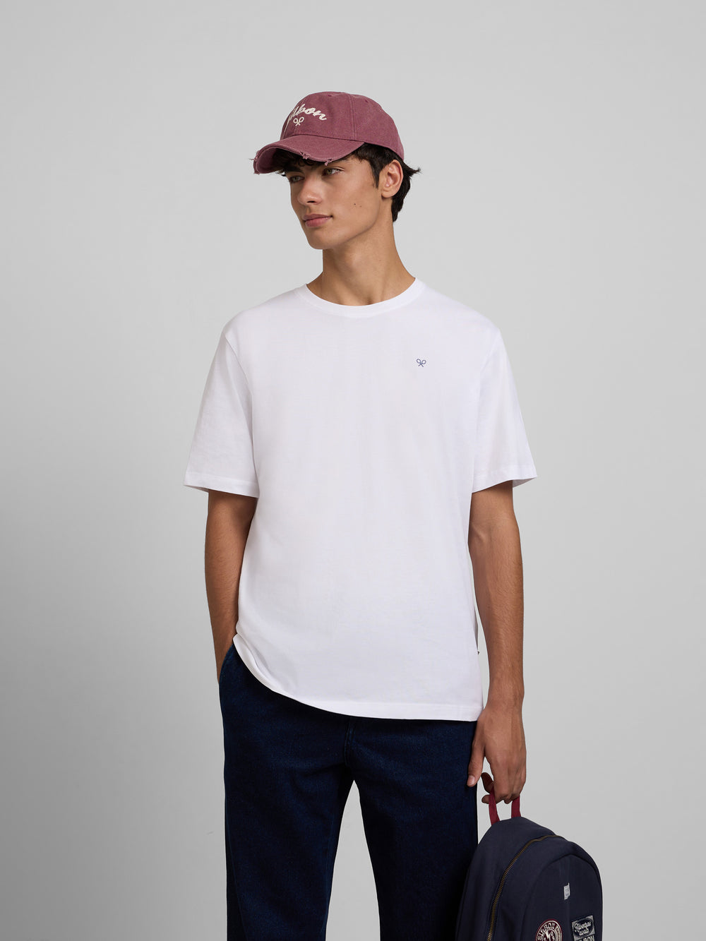 White multicolor ethnic circle t-shirt