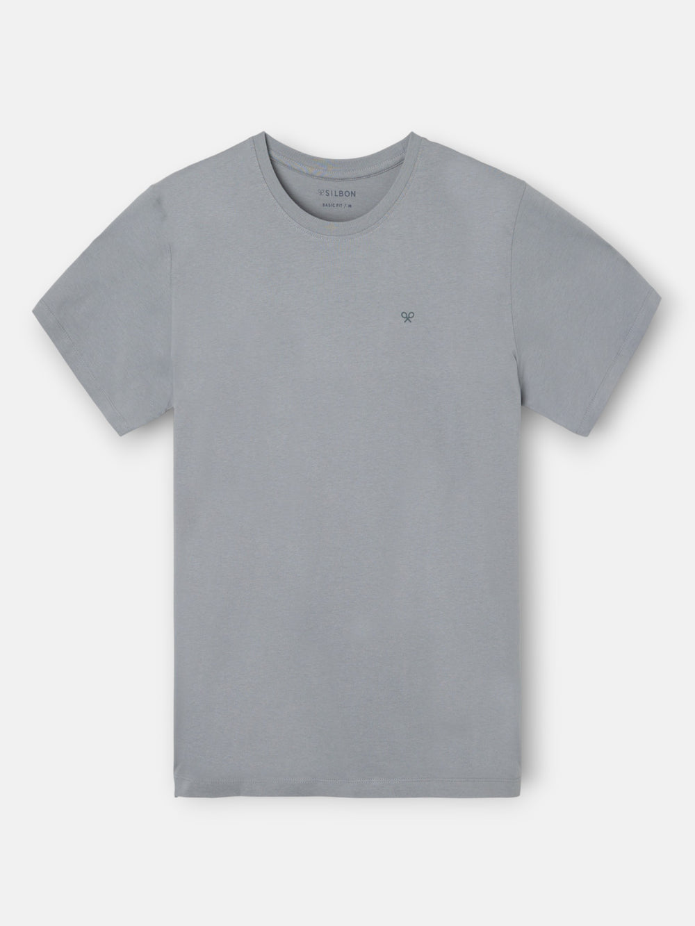 T-shirt pixel étnico azul cinzento