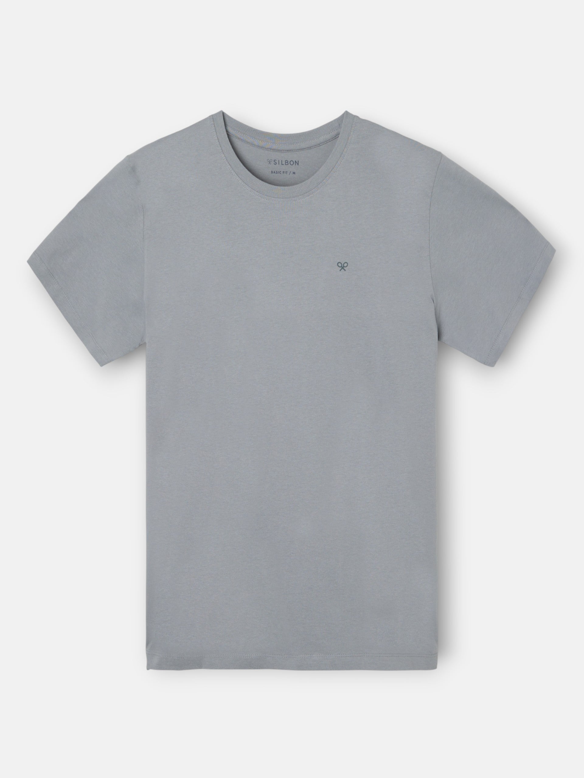 T-shirt pixel étnico azul cinzento