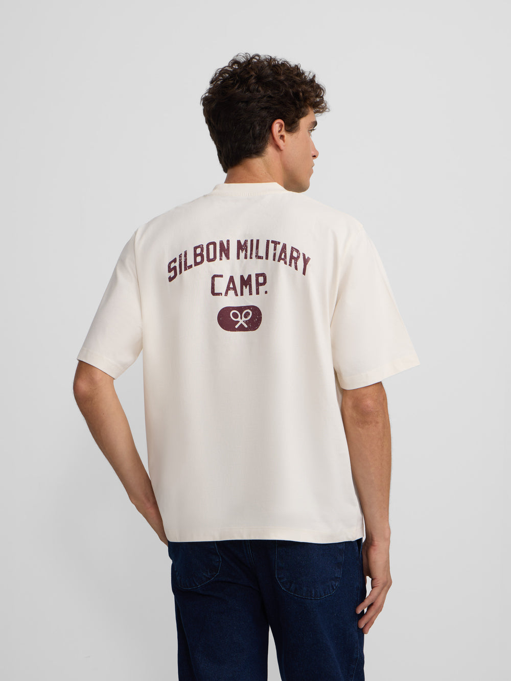 Camiseta special fit military camp crema