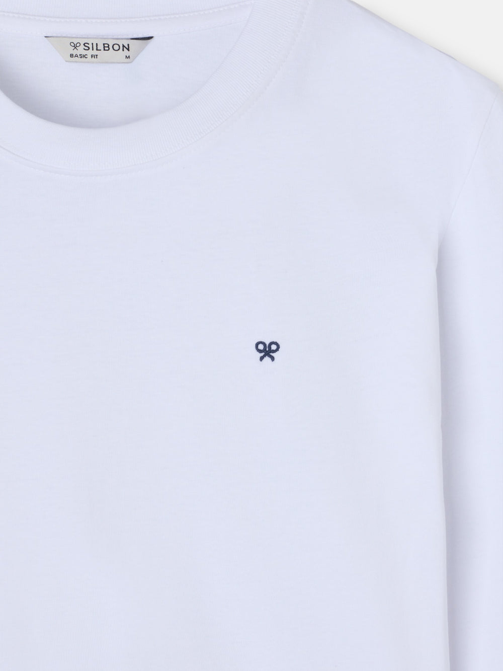 Camiseta manga larga minilogo blanca