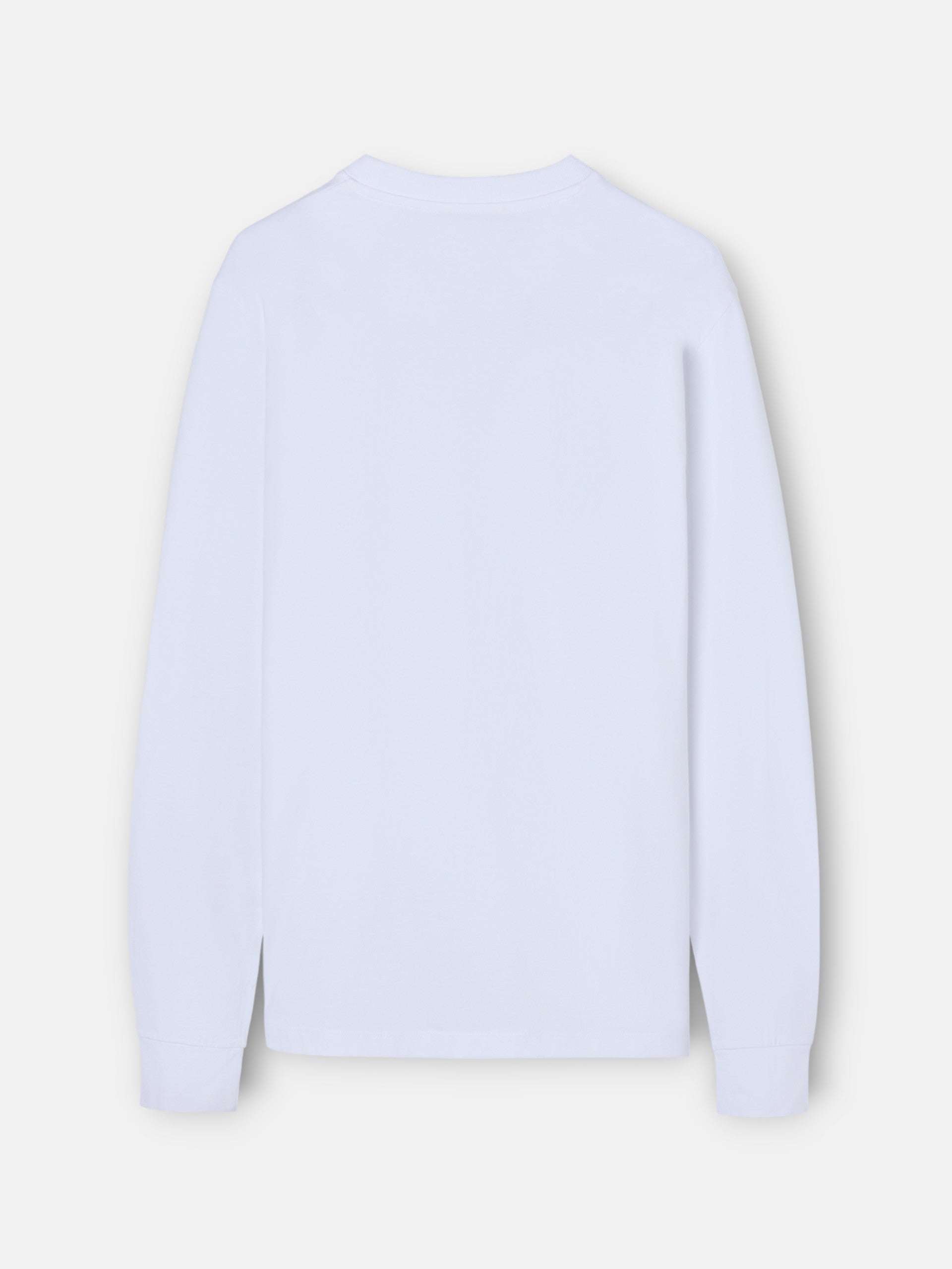 Camisola de manga comprida branca com minilogo