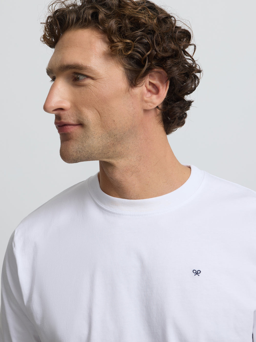 Camiseta manga larga minilogo blanca