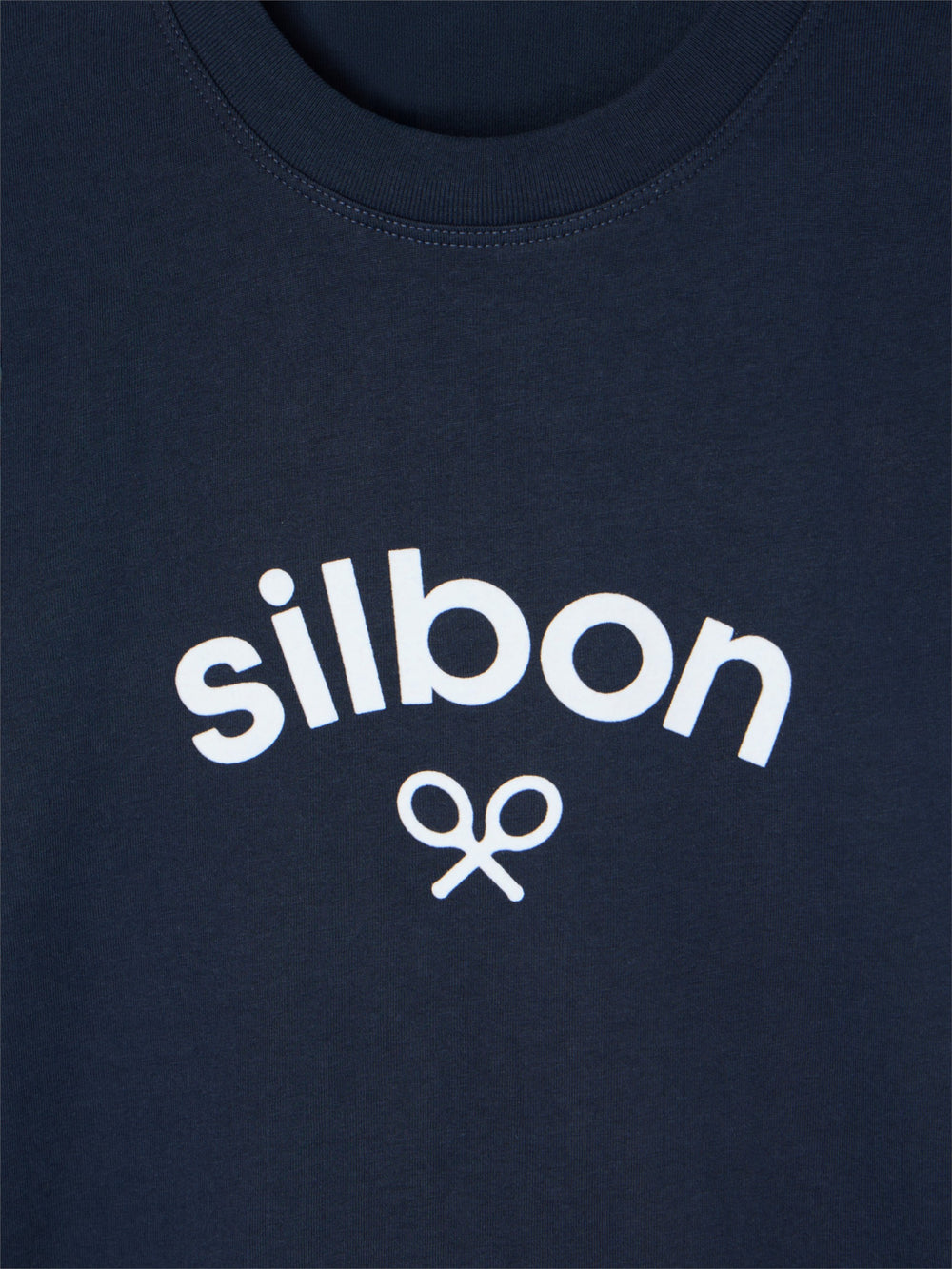 Camiseta manga larga logo medio azul marino