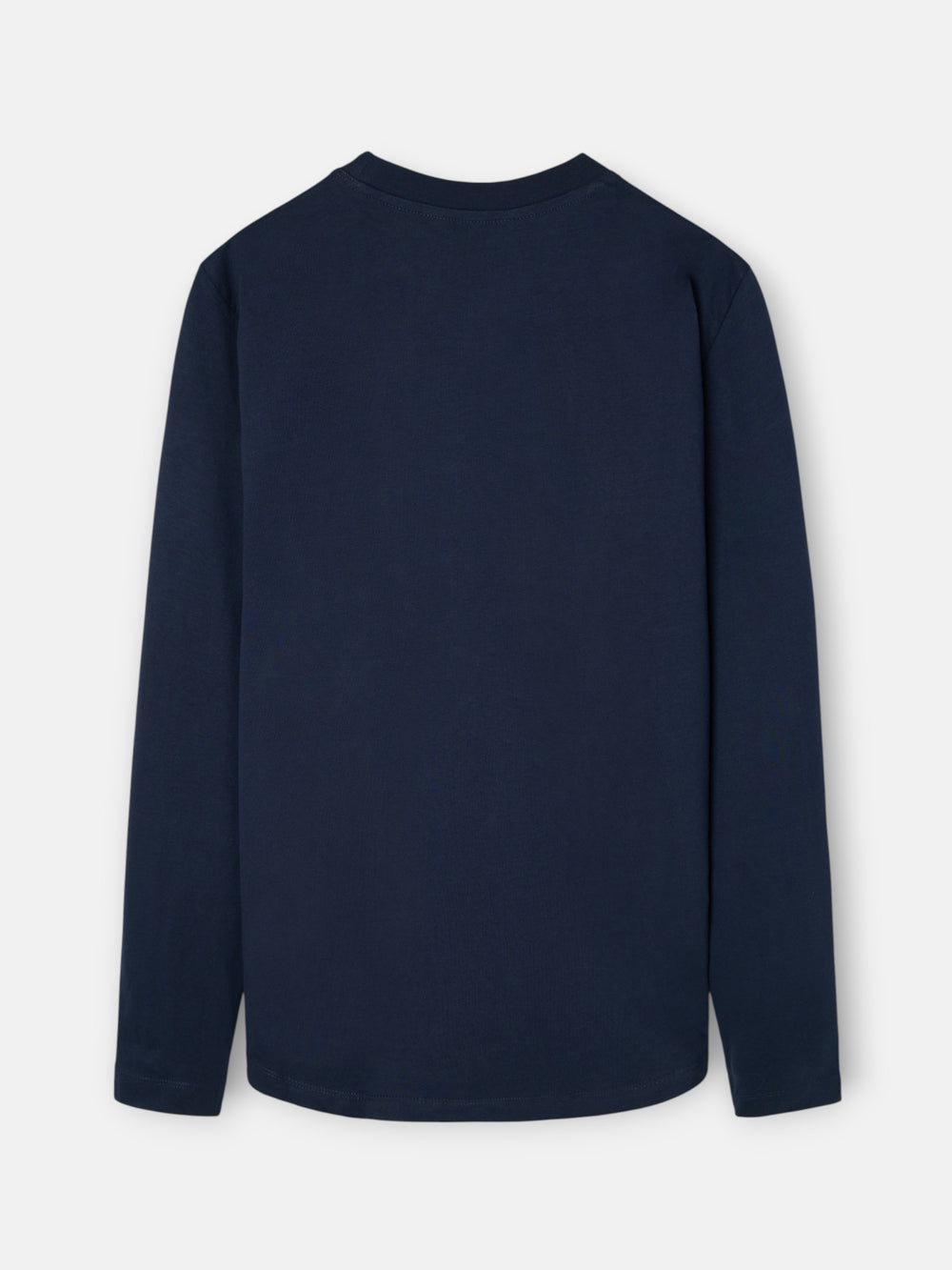 Camiseta manga larga logo medio azul marino