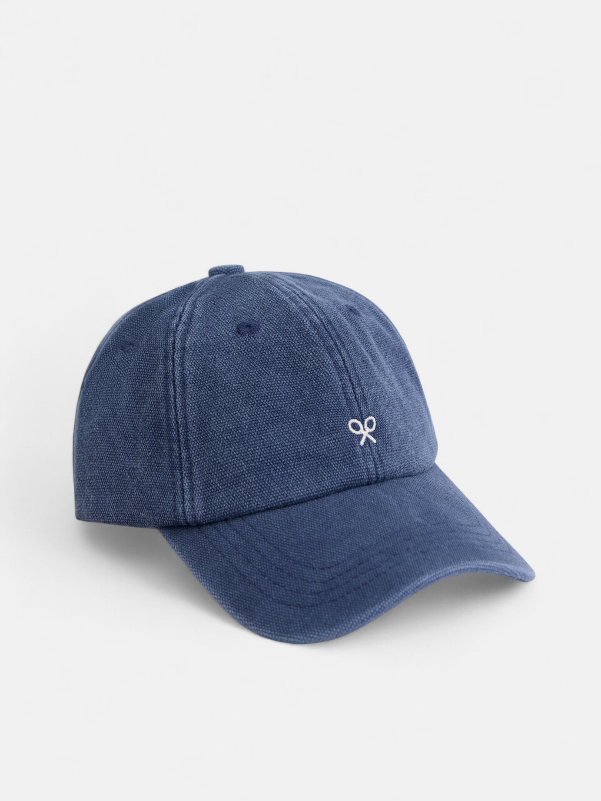 Navy blue embroidered rackets cap