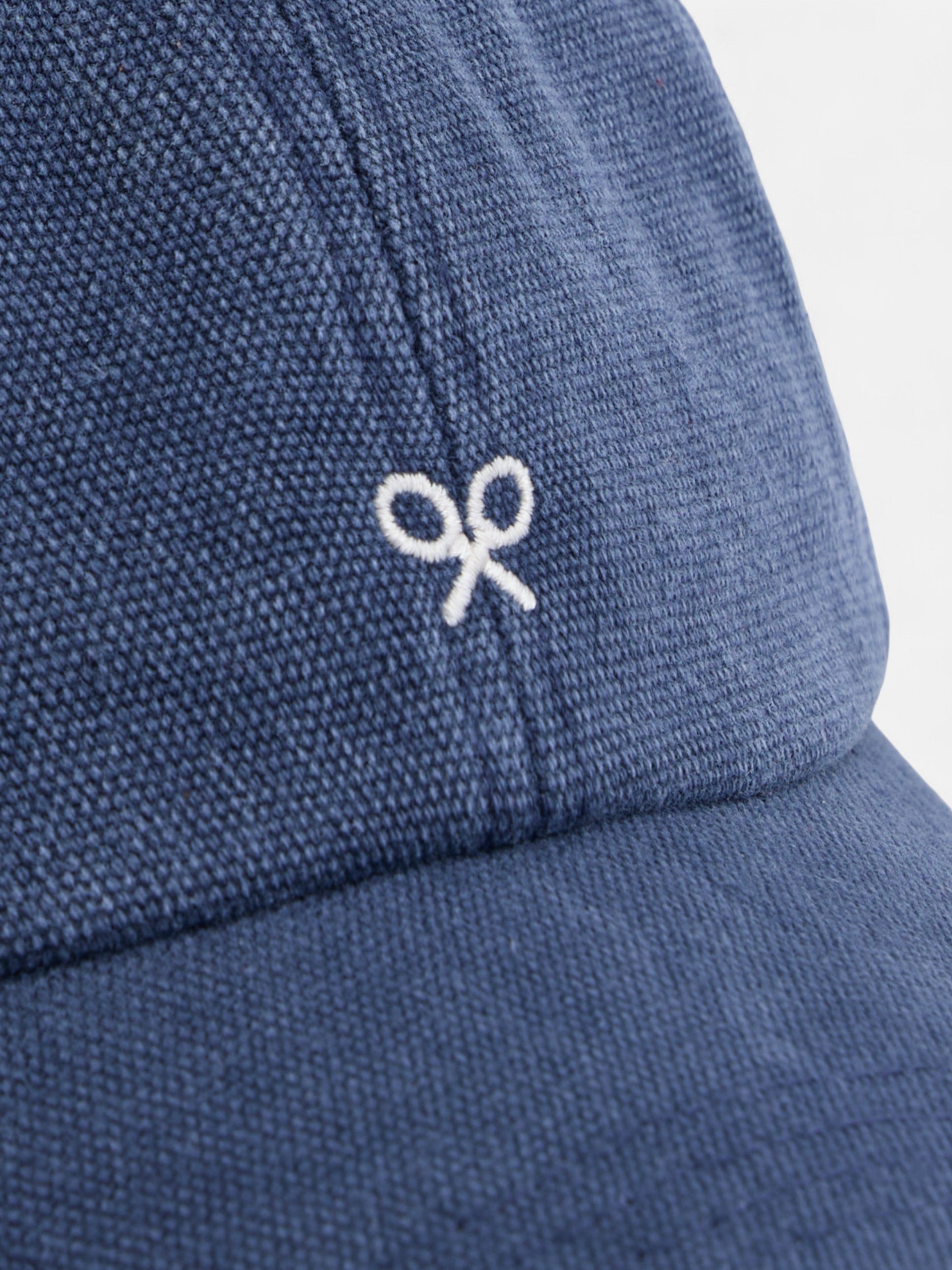 Navy blue embroidered rackets cap