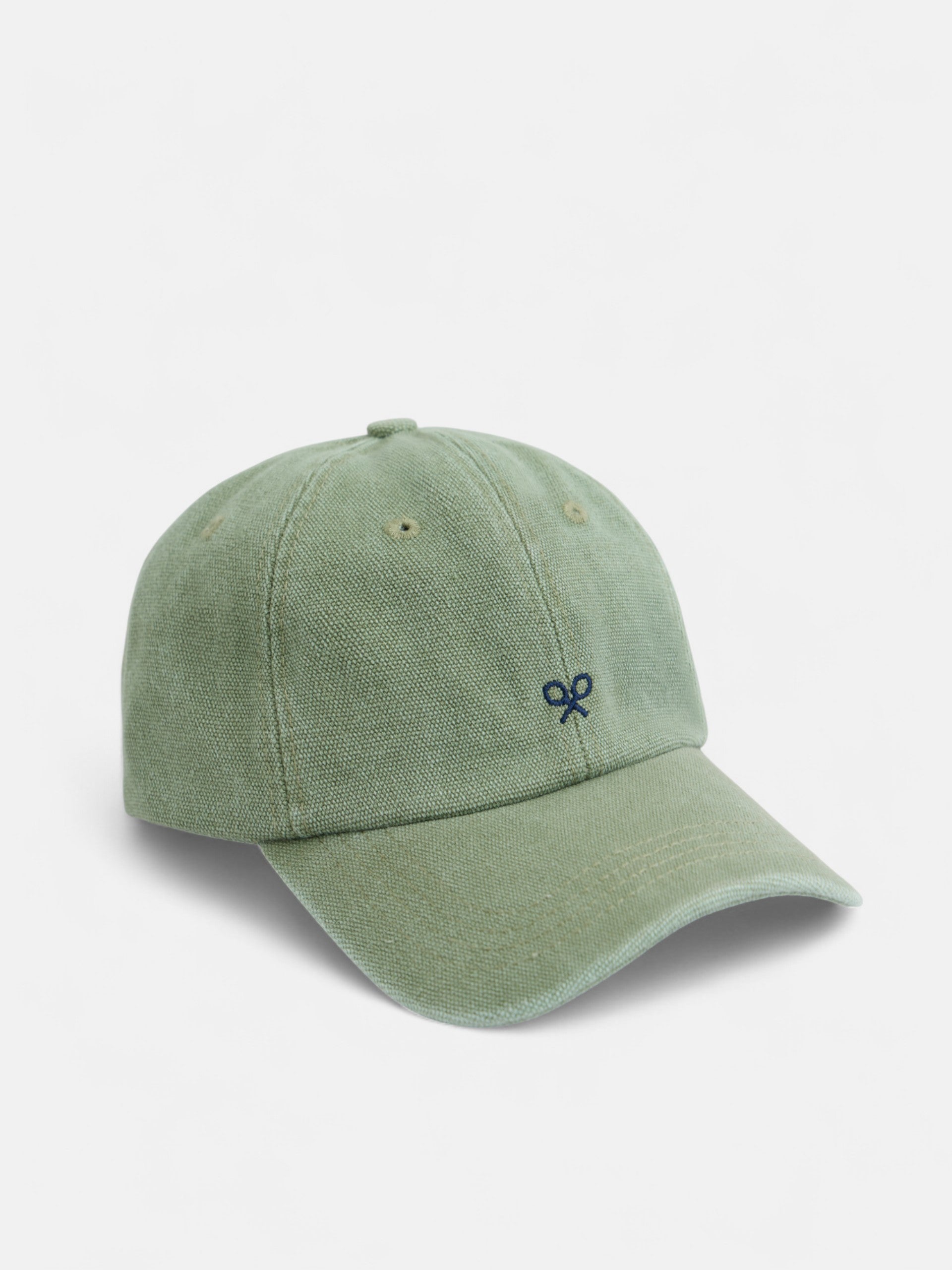 Green embroidered racket cap