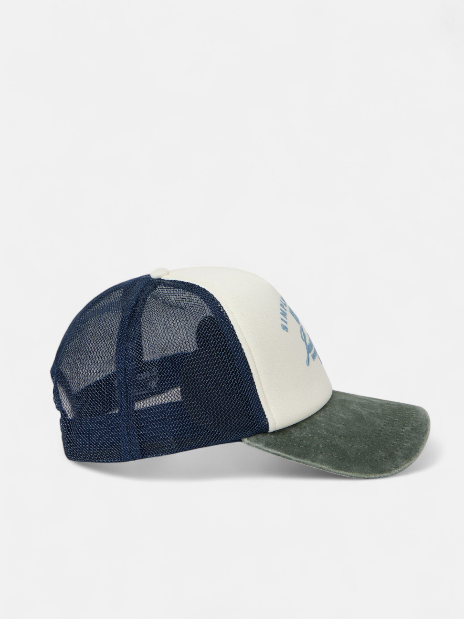 Casquette de camionneur bleue Just Vibes
