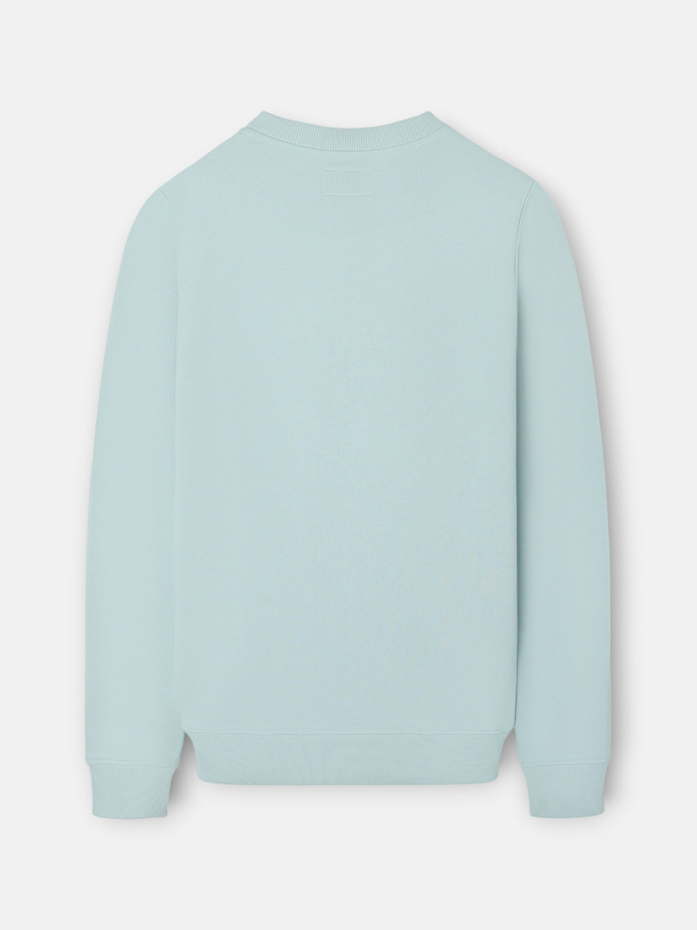 Sudadera clasica logo relieve verde agua