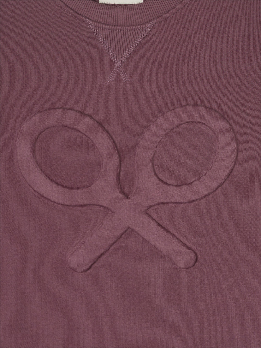 Sudadera clasica logo relieve burdeos