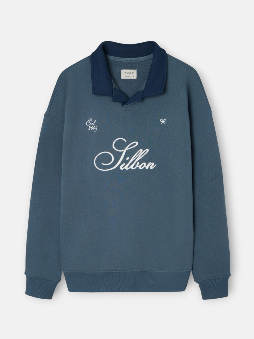 Sudadera polo contraste azul verde