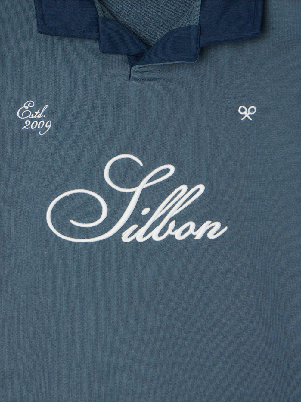 Sudadera polo contraste azul verde