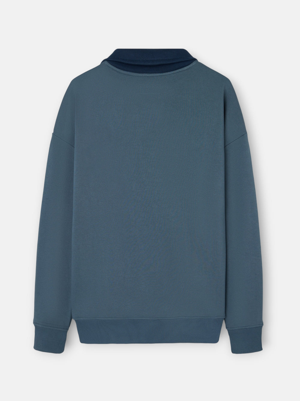 Sudadera polo contraste azul verde