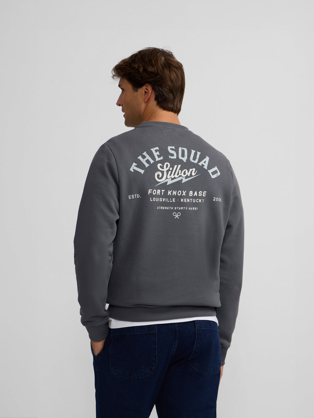 Sudadera the silbon squad gris