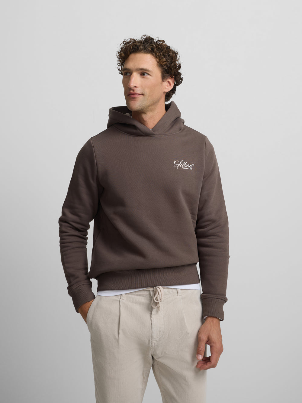 Wellness club brown hoodie sweatshirt