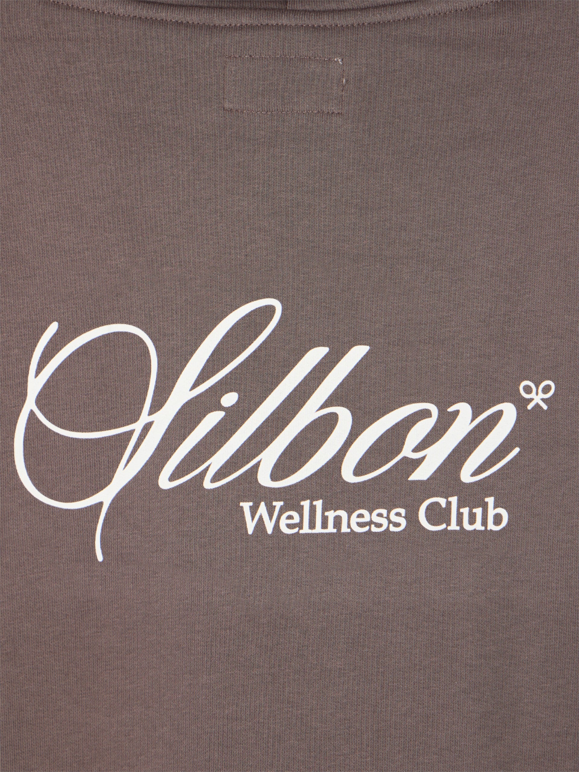 Wellness club brown hoodie sweatshirt