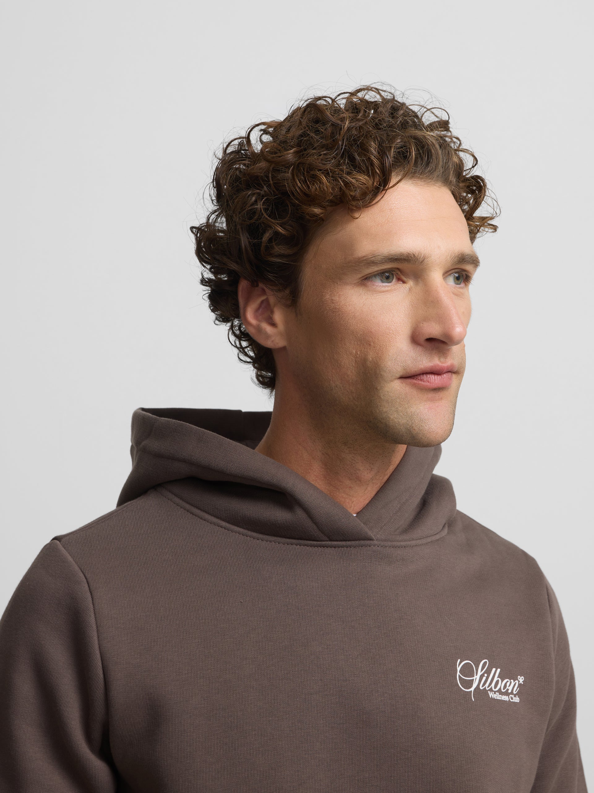 Wellness club brown hoodie sweatshirt