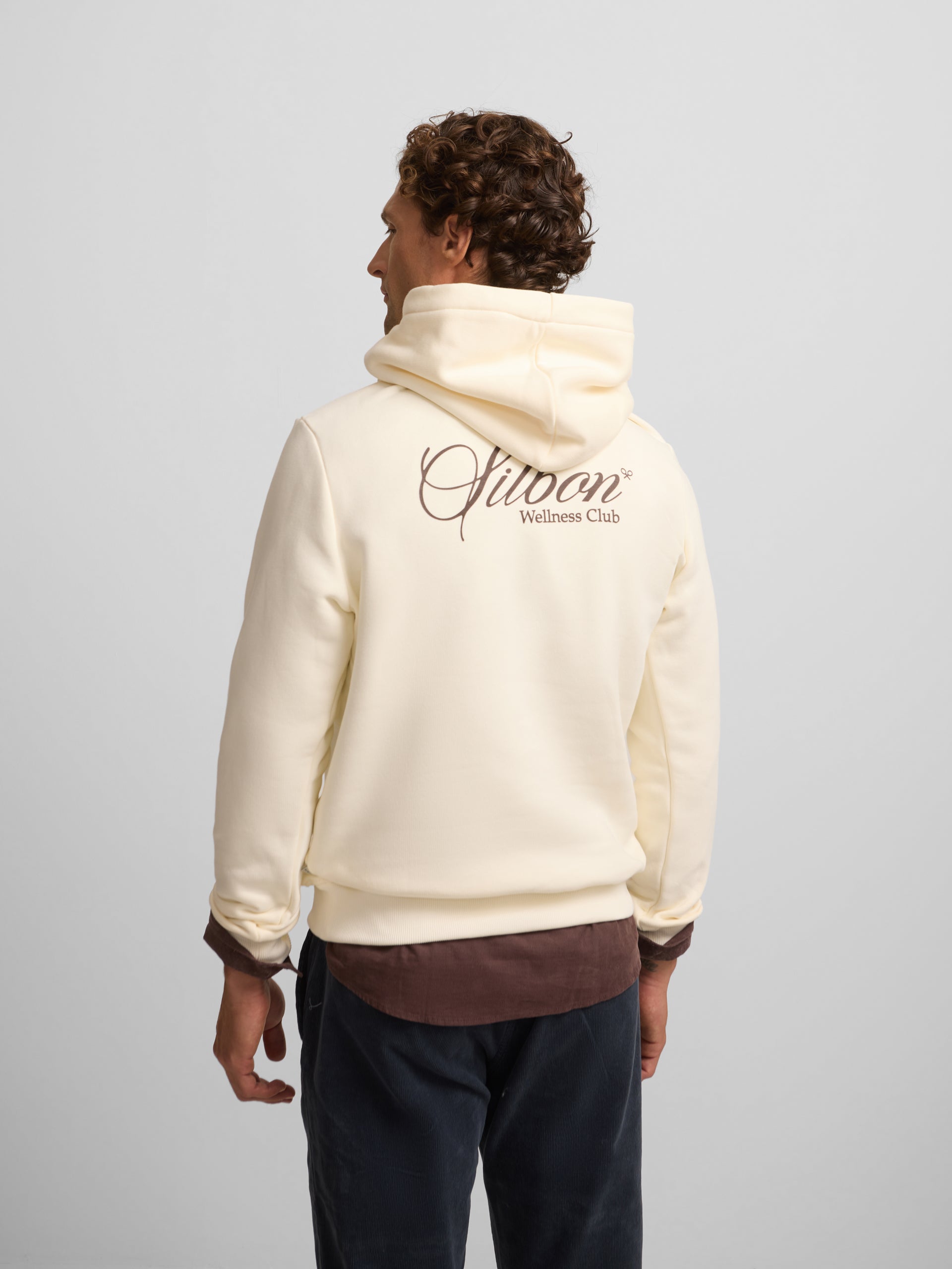 Cream wellness club hoodie sweatshirt