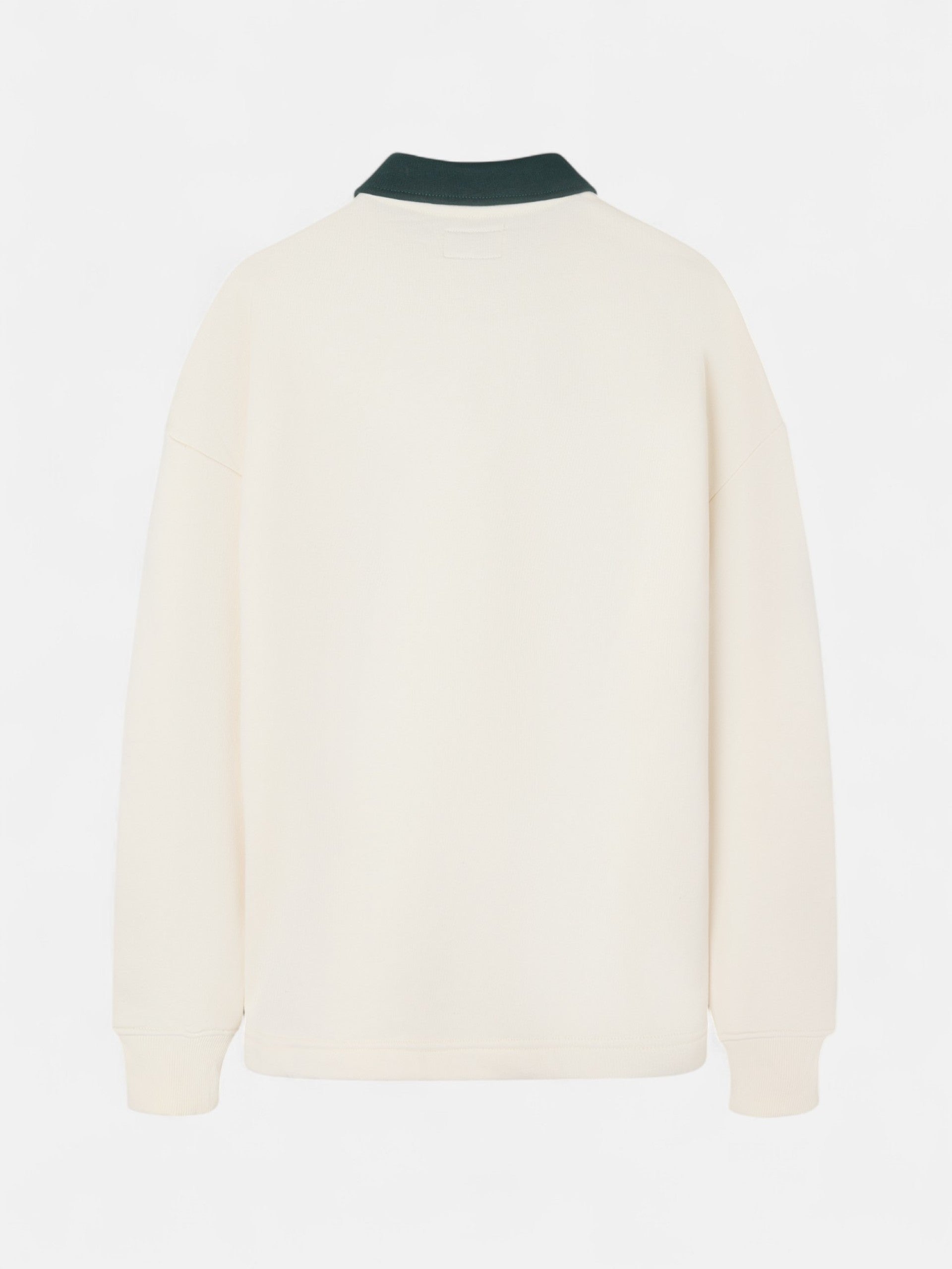 Silbon polo neck sweatshirt with contrasting cream
