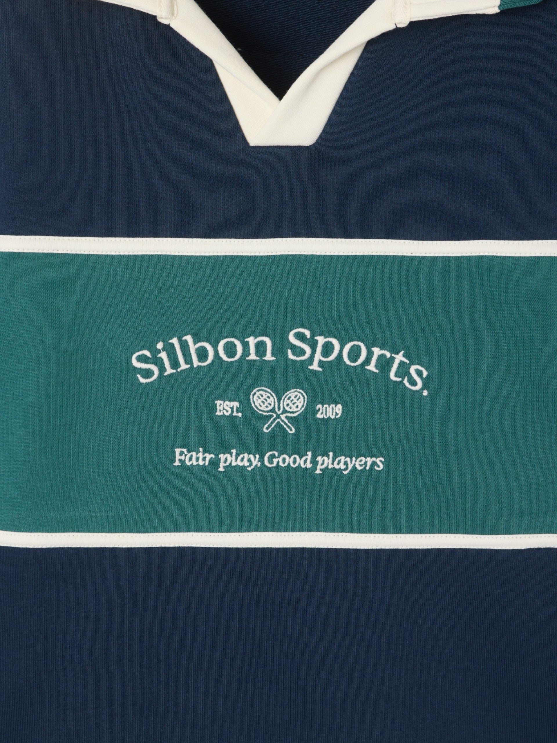 Sudadera cuello polo silbon sports marino