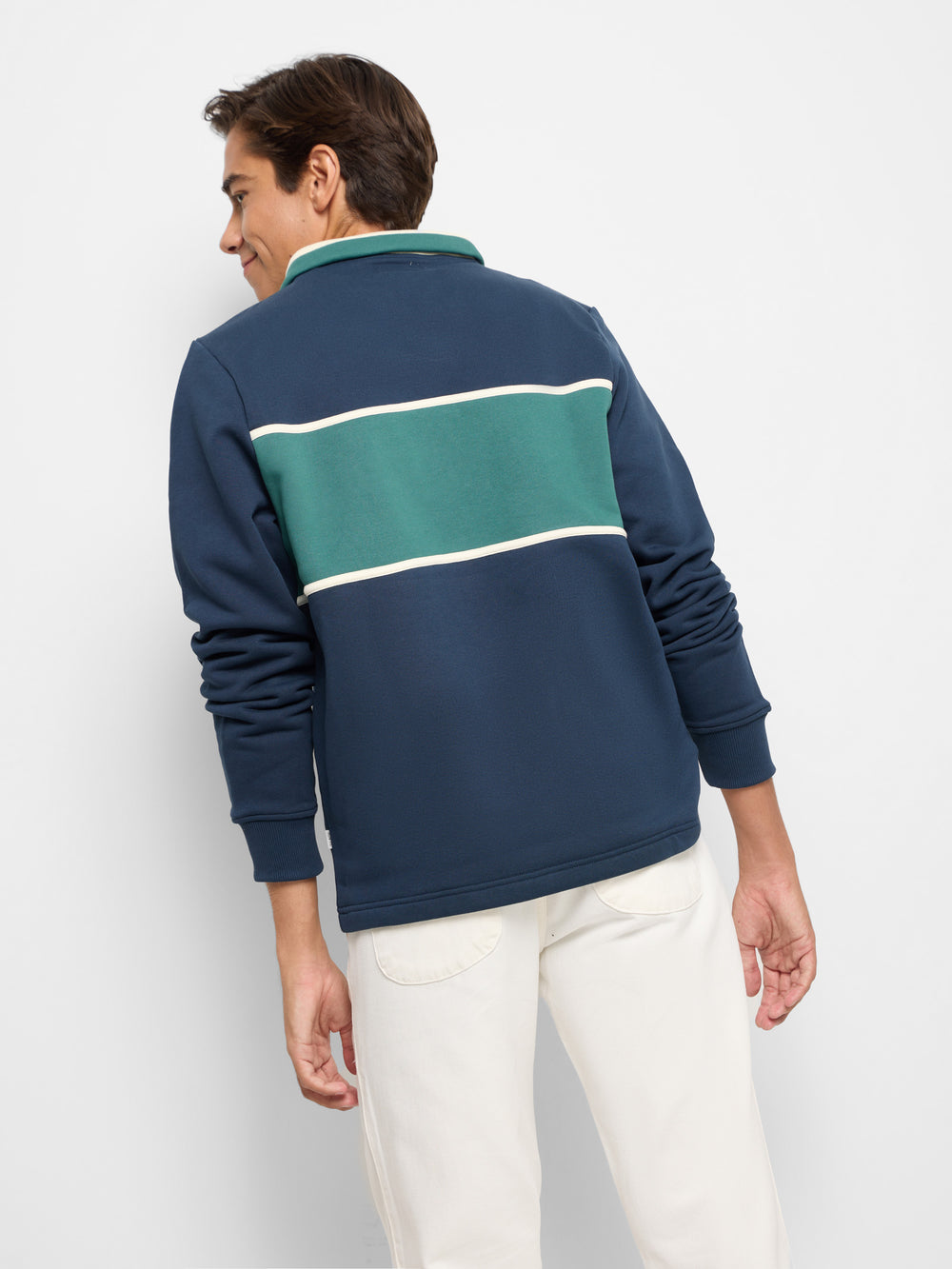 Sudadera cuello polo silbon sports marino