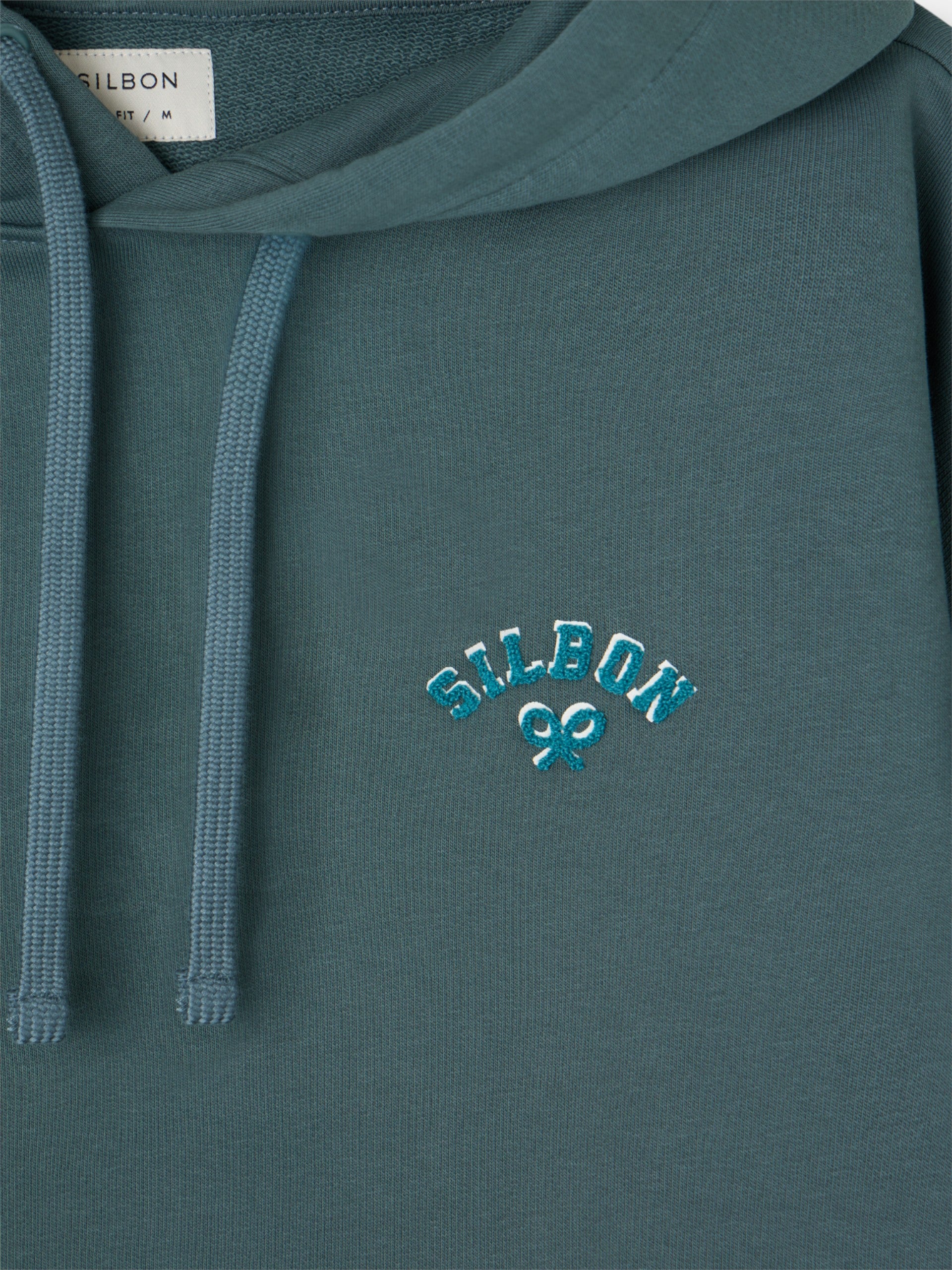 Dark green relaxed fit leisure hoodie