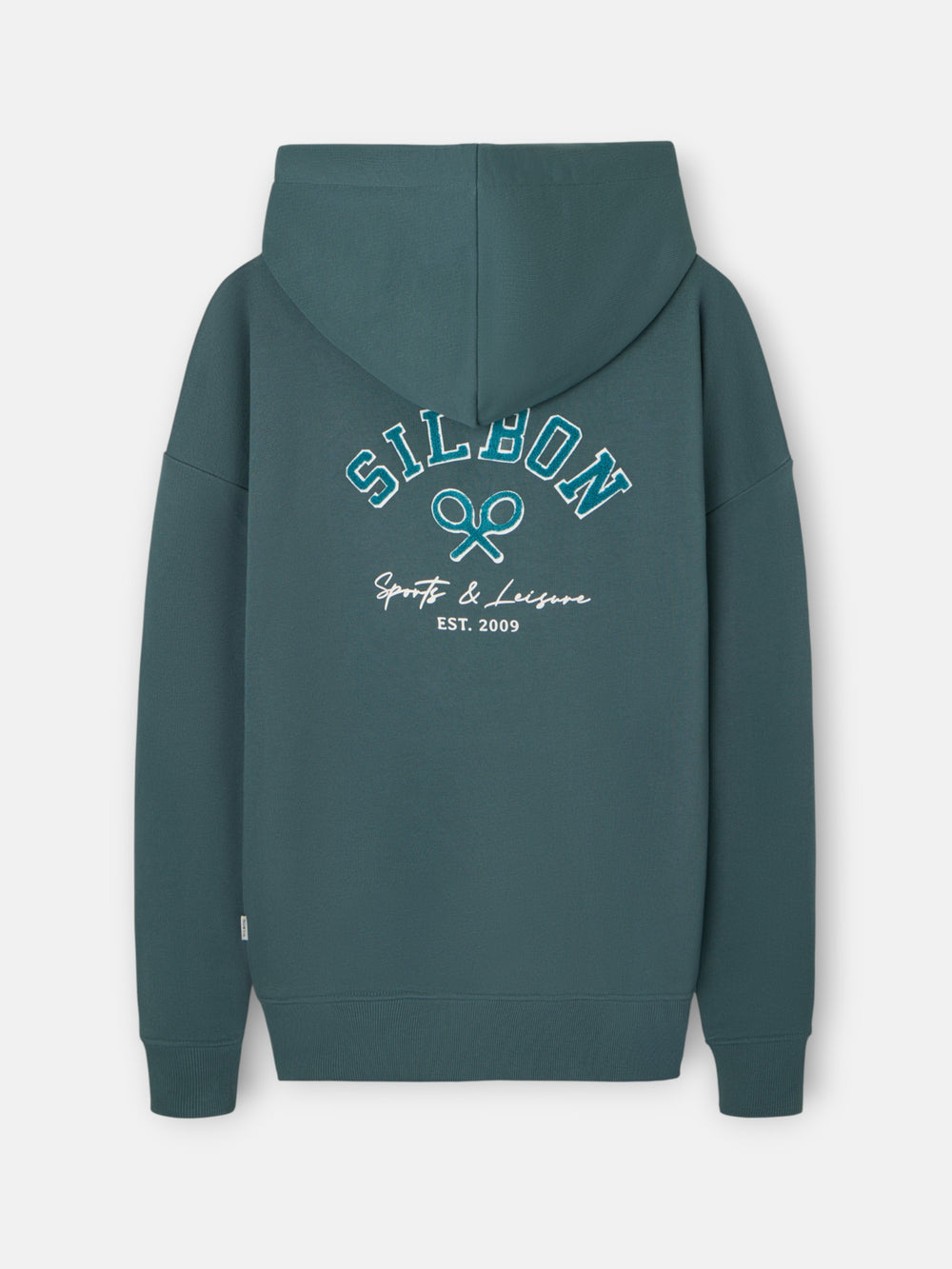 Dark green relaxed fit leisure hoodie