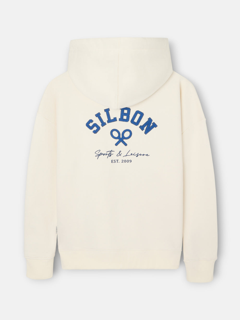 Cream relaxed fit leisure hoodie sweatshirt