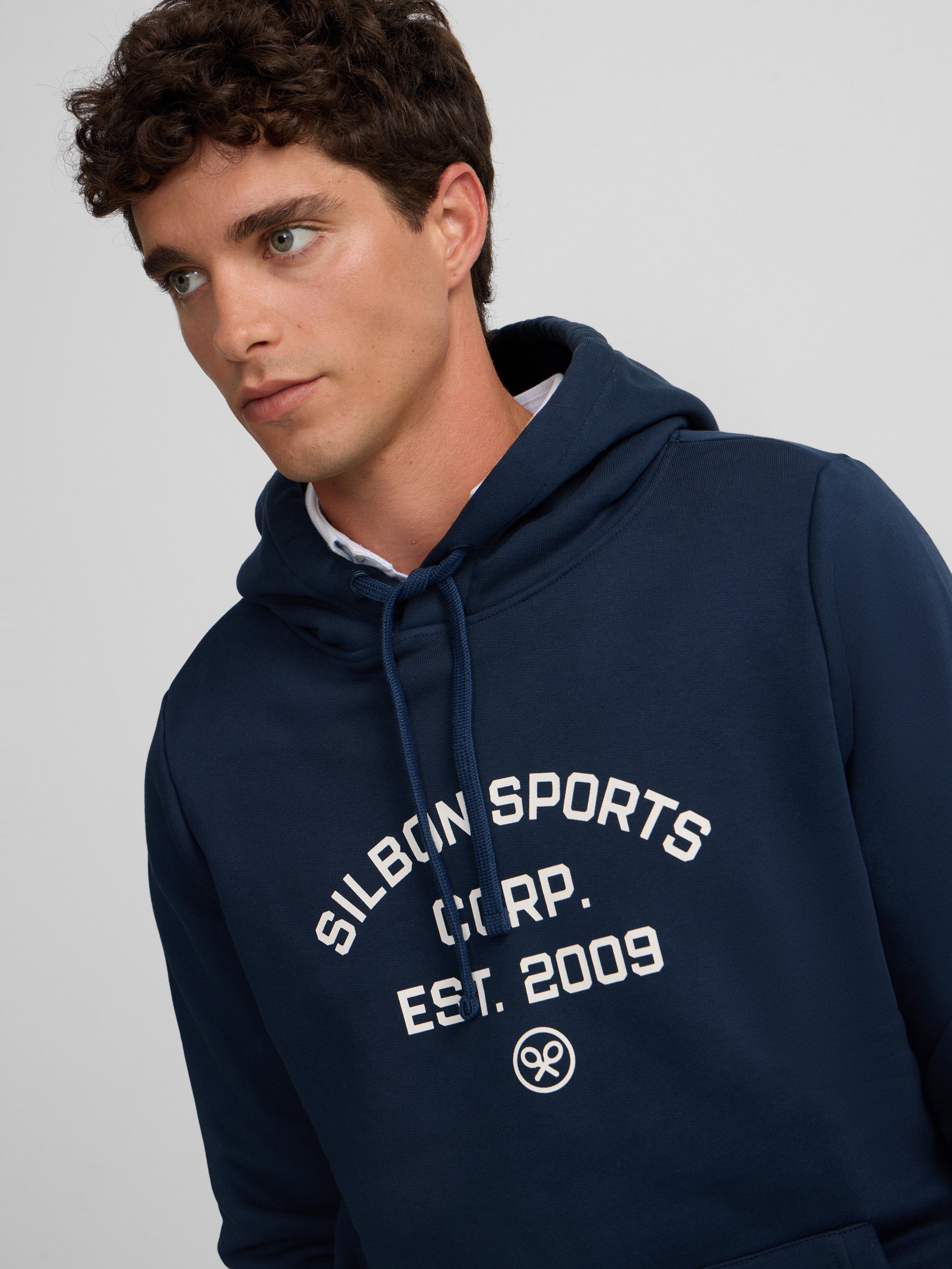 Silbon Sports navy blue hoodie sweatshirt