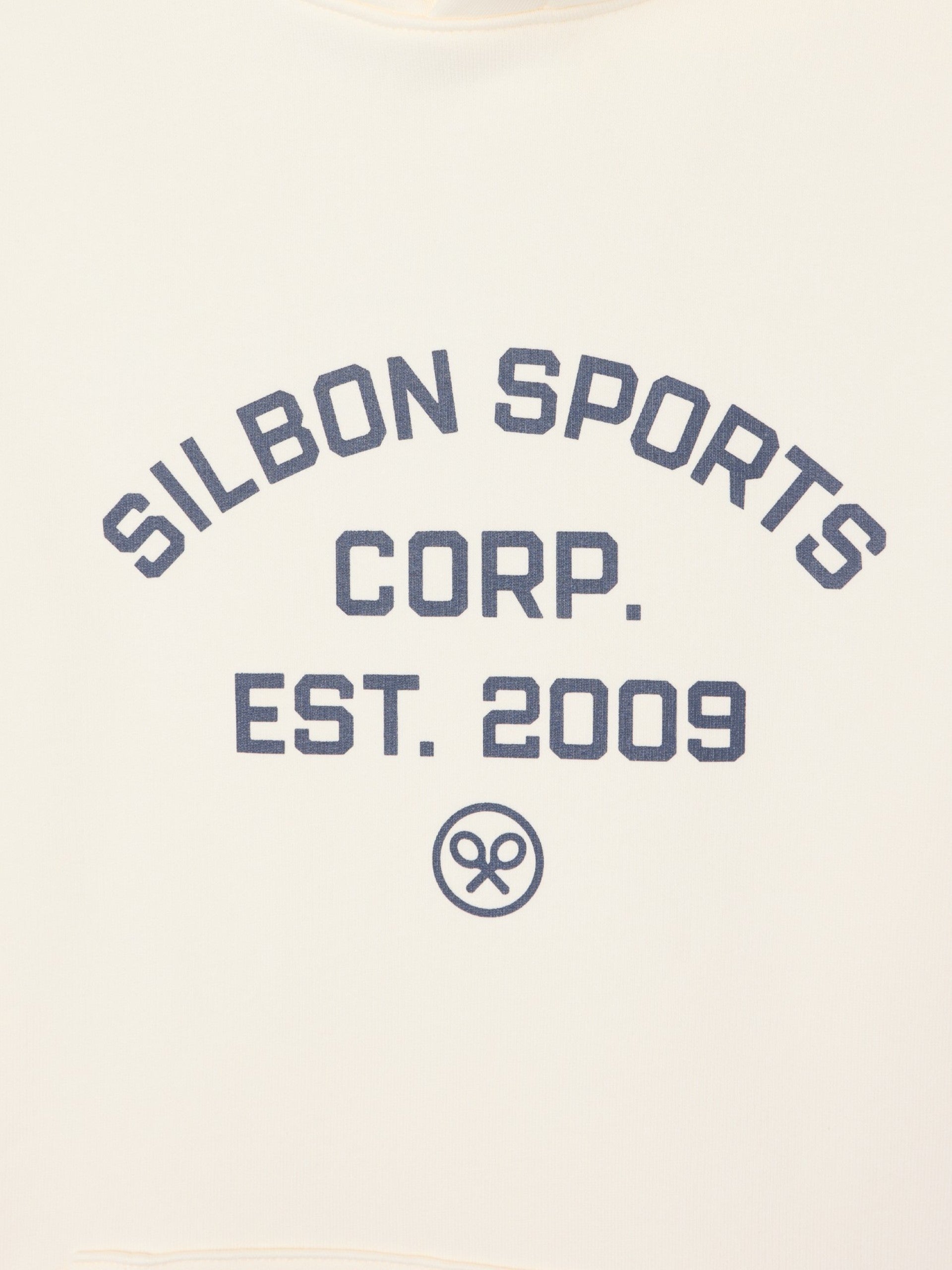 Sweatshirt hoodie Silbon sports creme