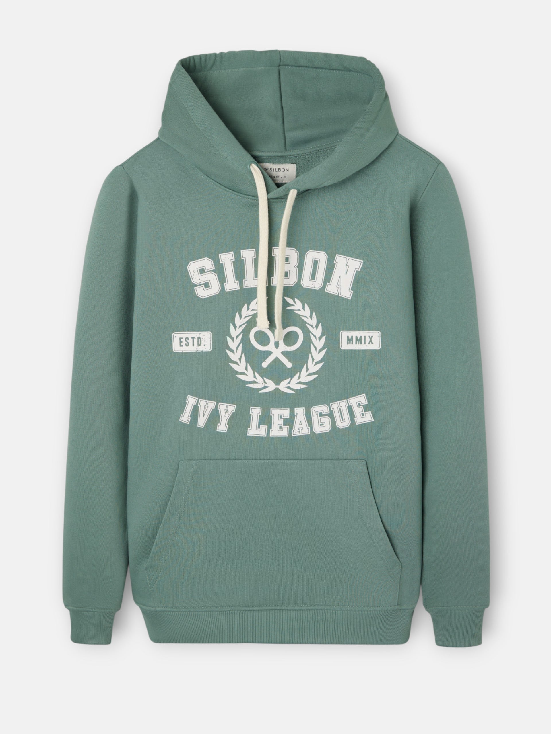 Sweatshirt hoodie Silbon ivy league verde