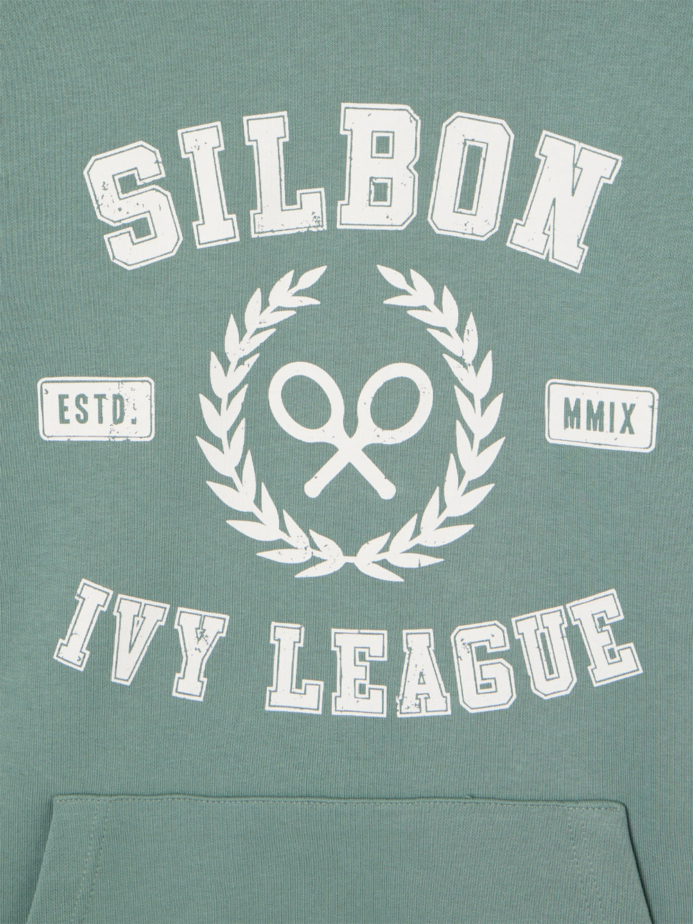 Sudadera hoodie Silbon ivy league verde