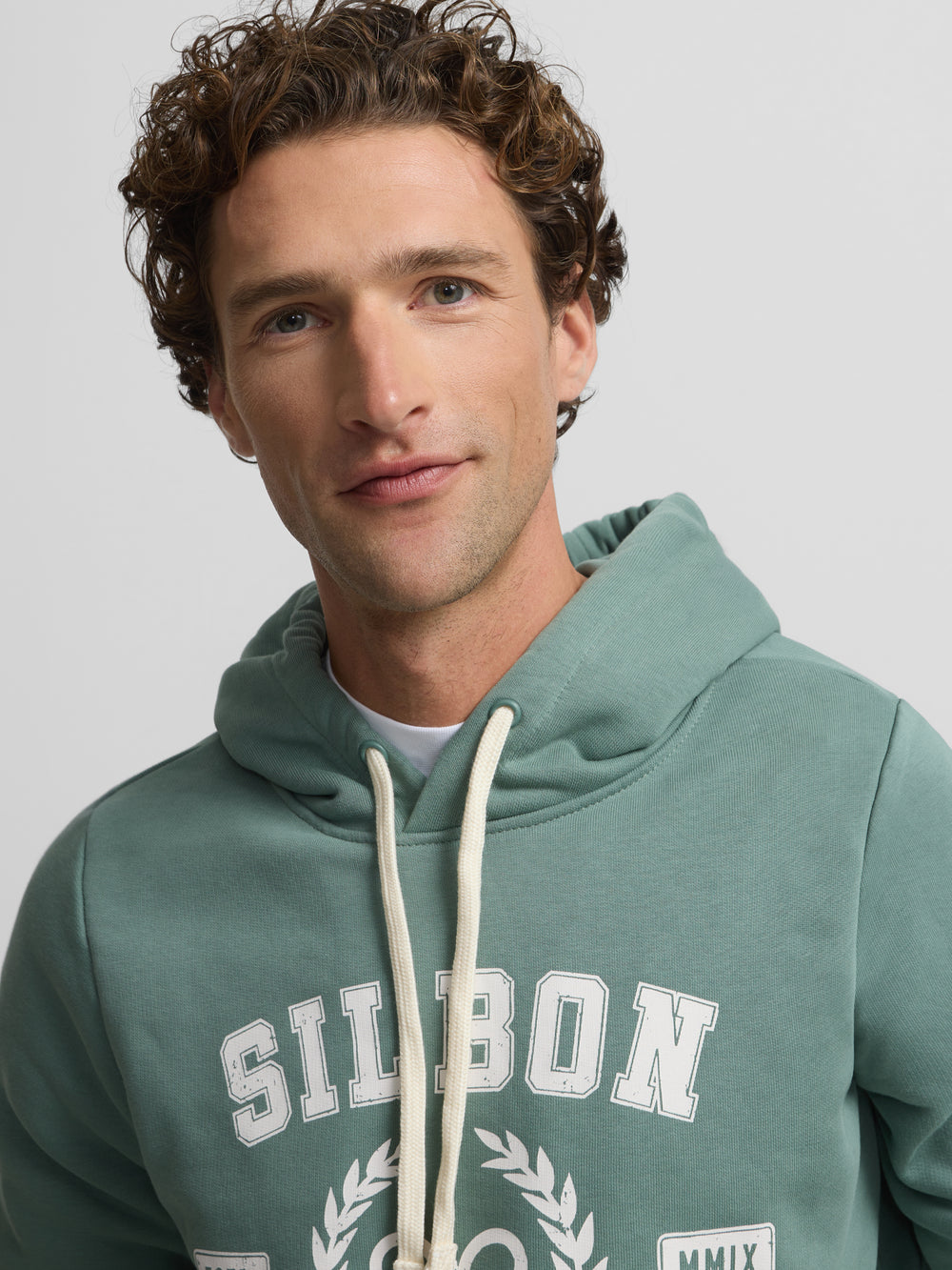 Sudadera hoodie Silbon ivy league verde