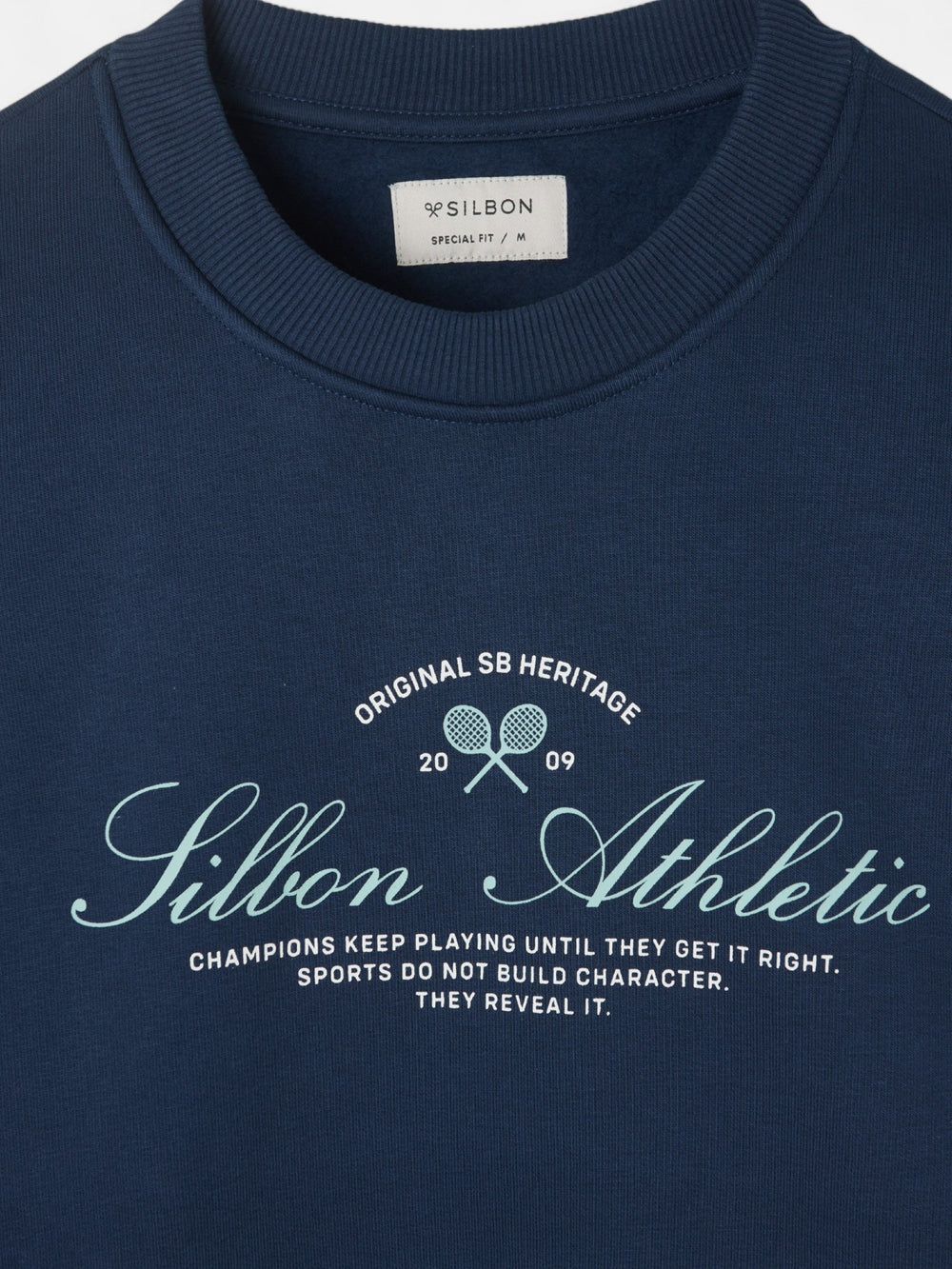 Sudadera special fit lettering azul marino