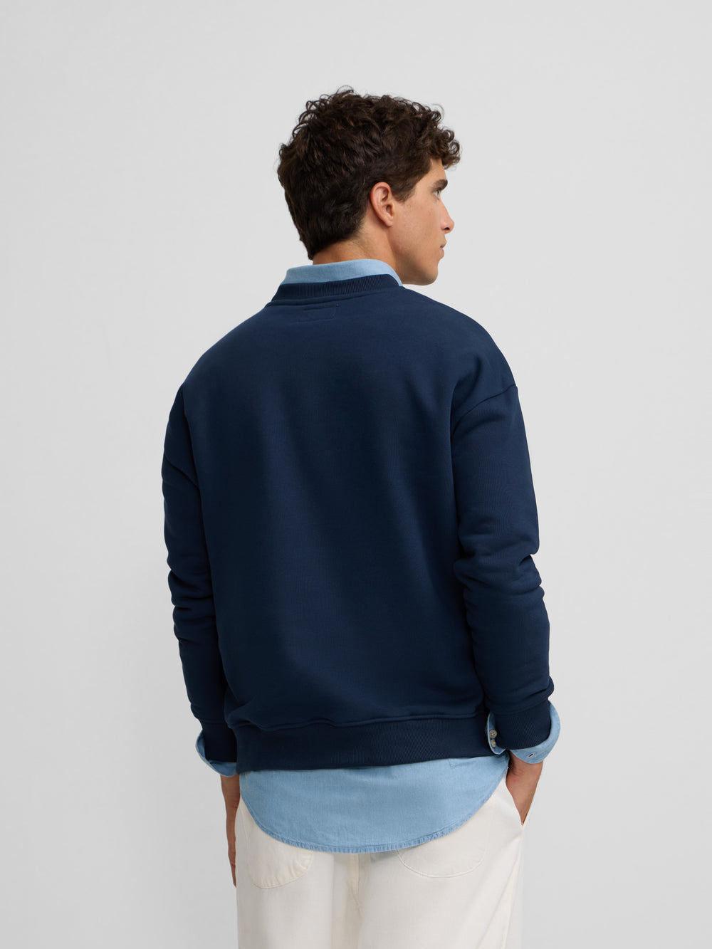 Sudadera special fit lettering azul marino