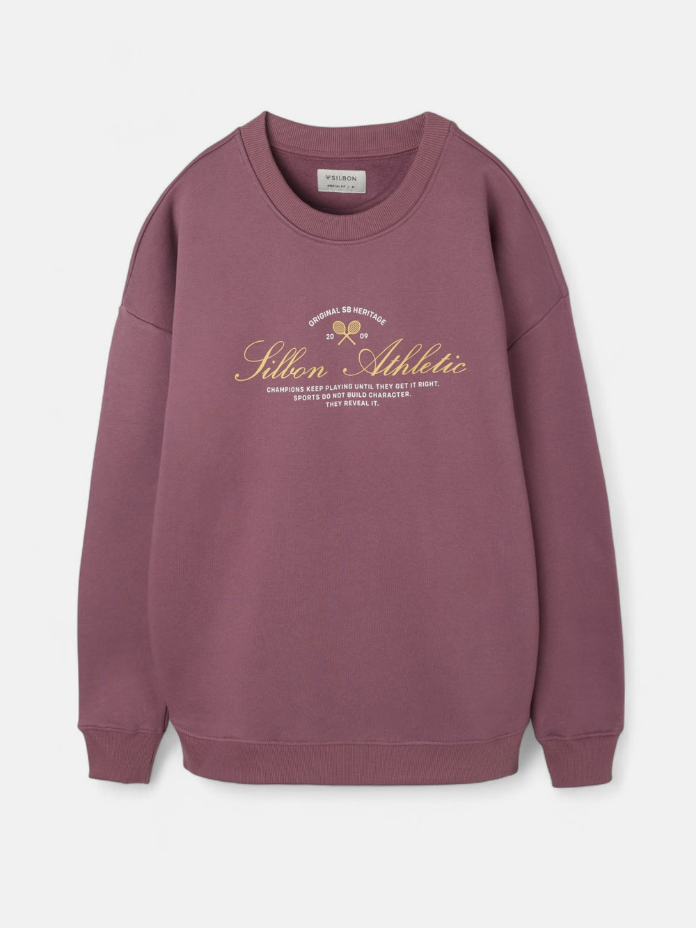 Sudadera special fit lettering burdeos