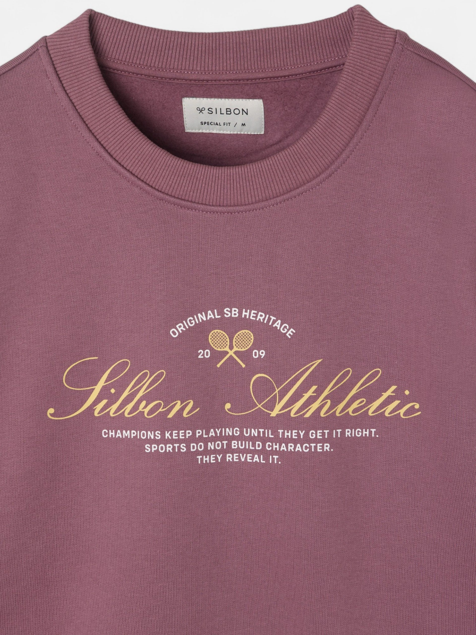 Special fit burgundy lettering sweatshirt