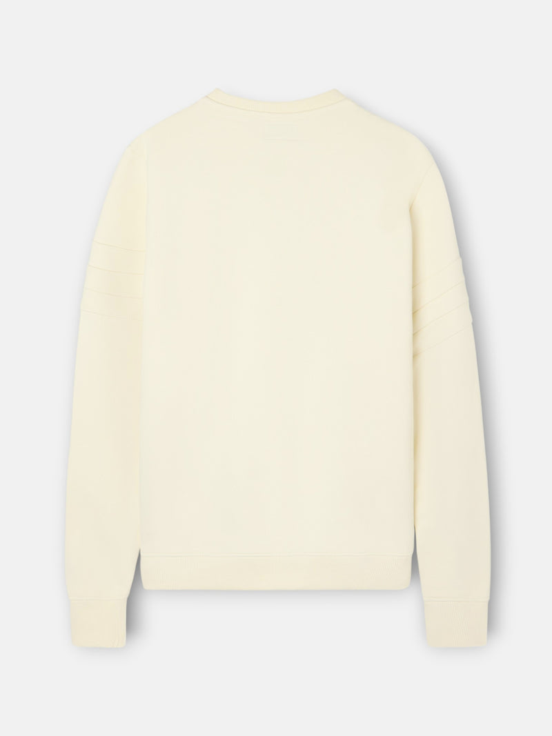 Sweatshirt raquete em relevo tom creme