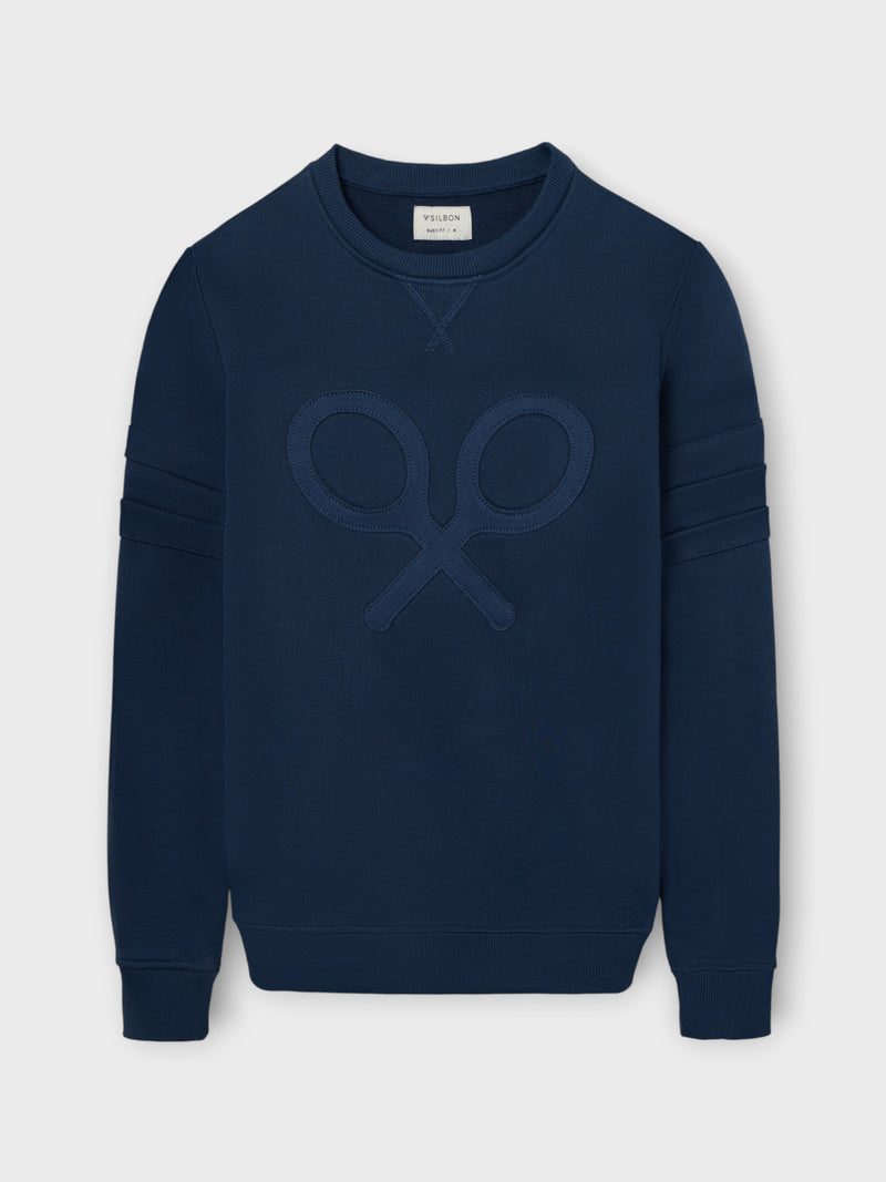Sweatshirt raquete relevo tom marinho