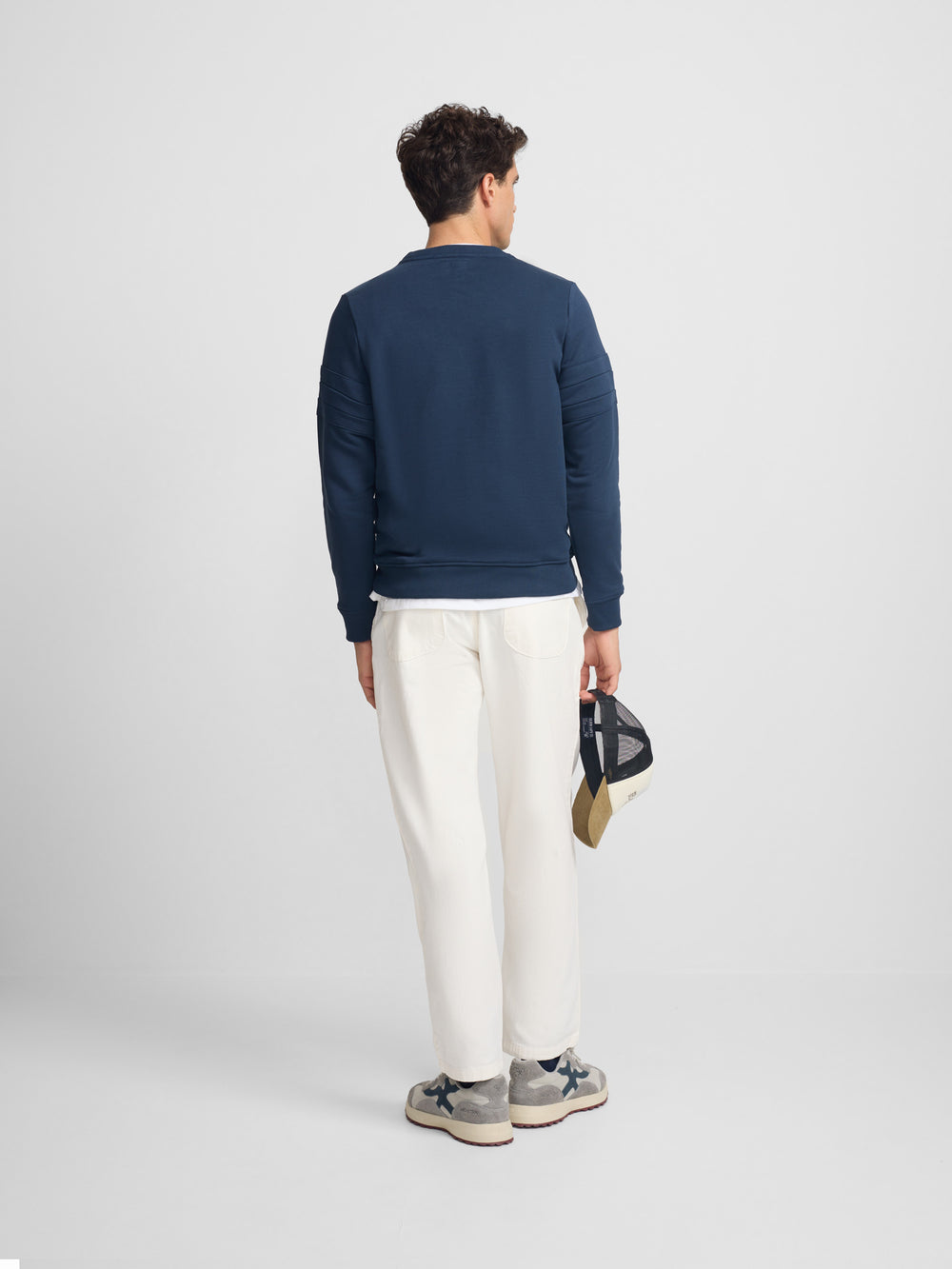 Sudadera raqueta relieve tono marino