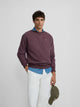 Burgundy mini logo silbon sweatshirt