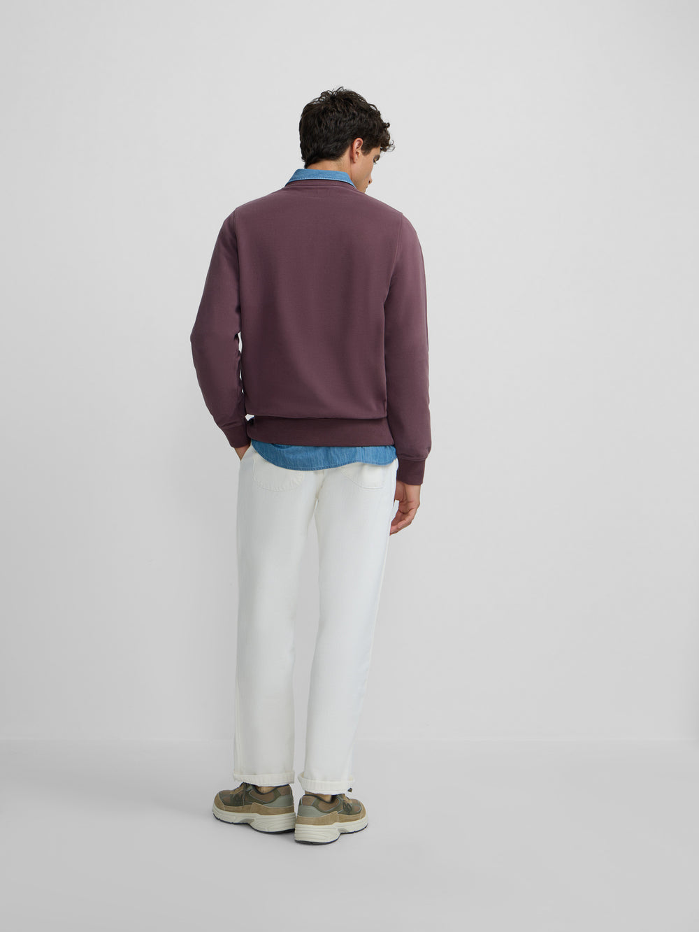 Sudadera silbon minilogo burdeos