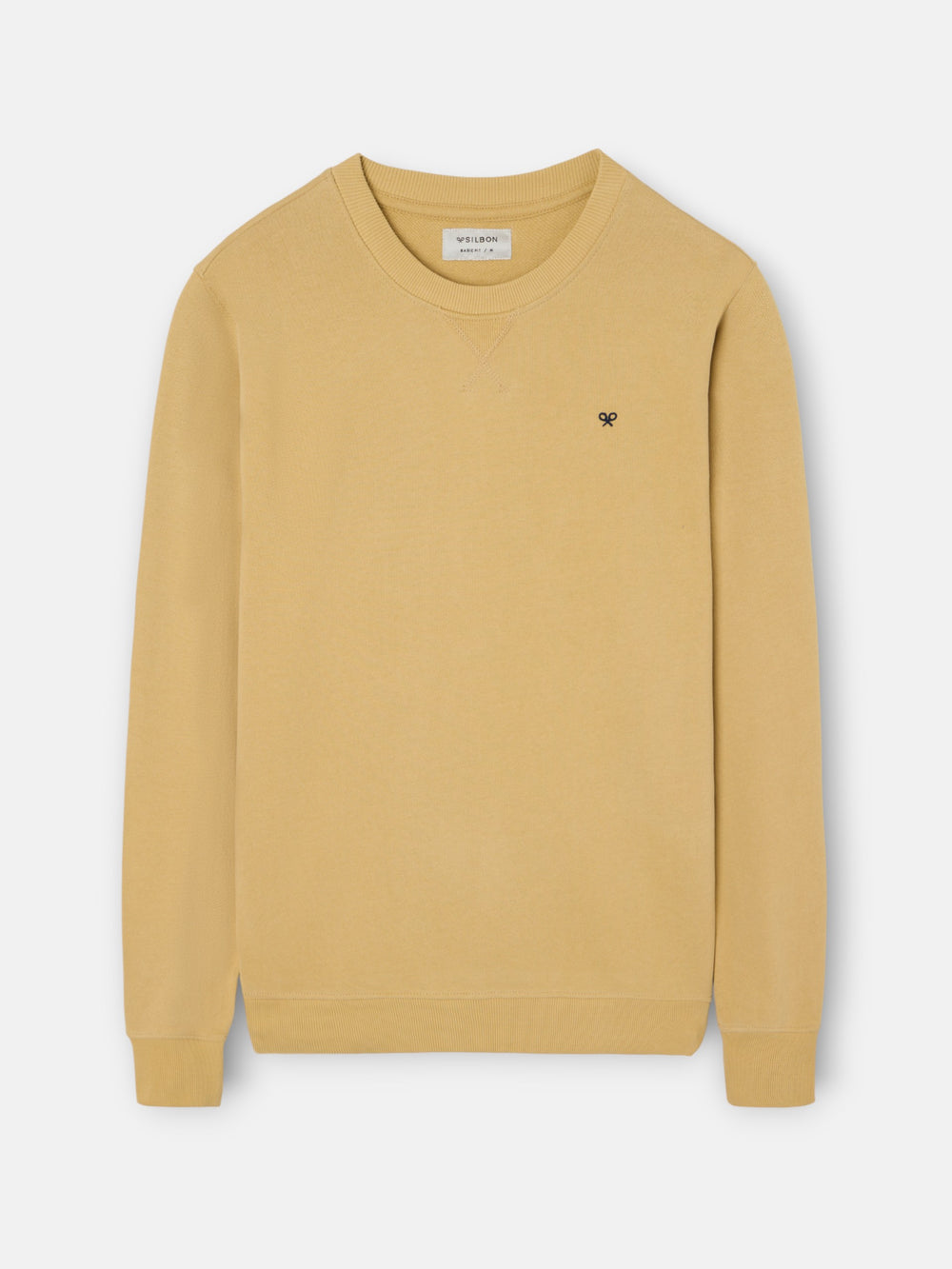 Sudadera silbon minilogo mostaza
