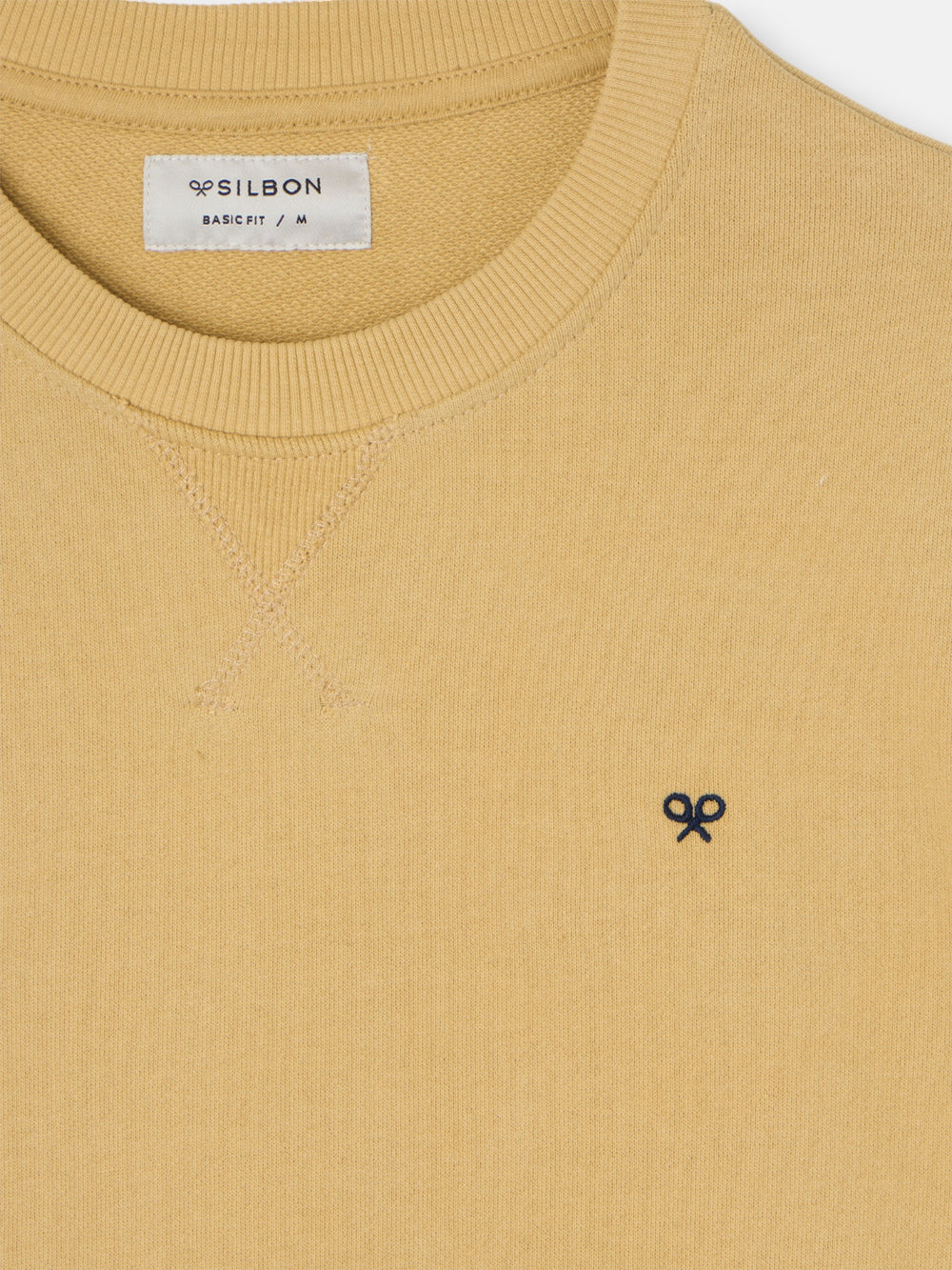 Sudadera silbon minilogo mostaza