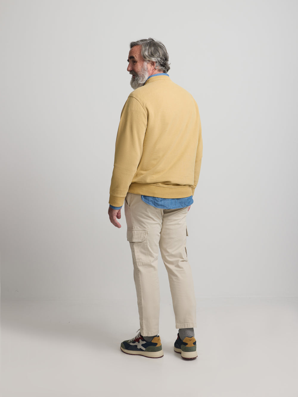 Sudadera silbon minilogo mostaza