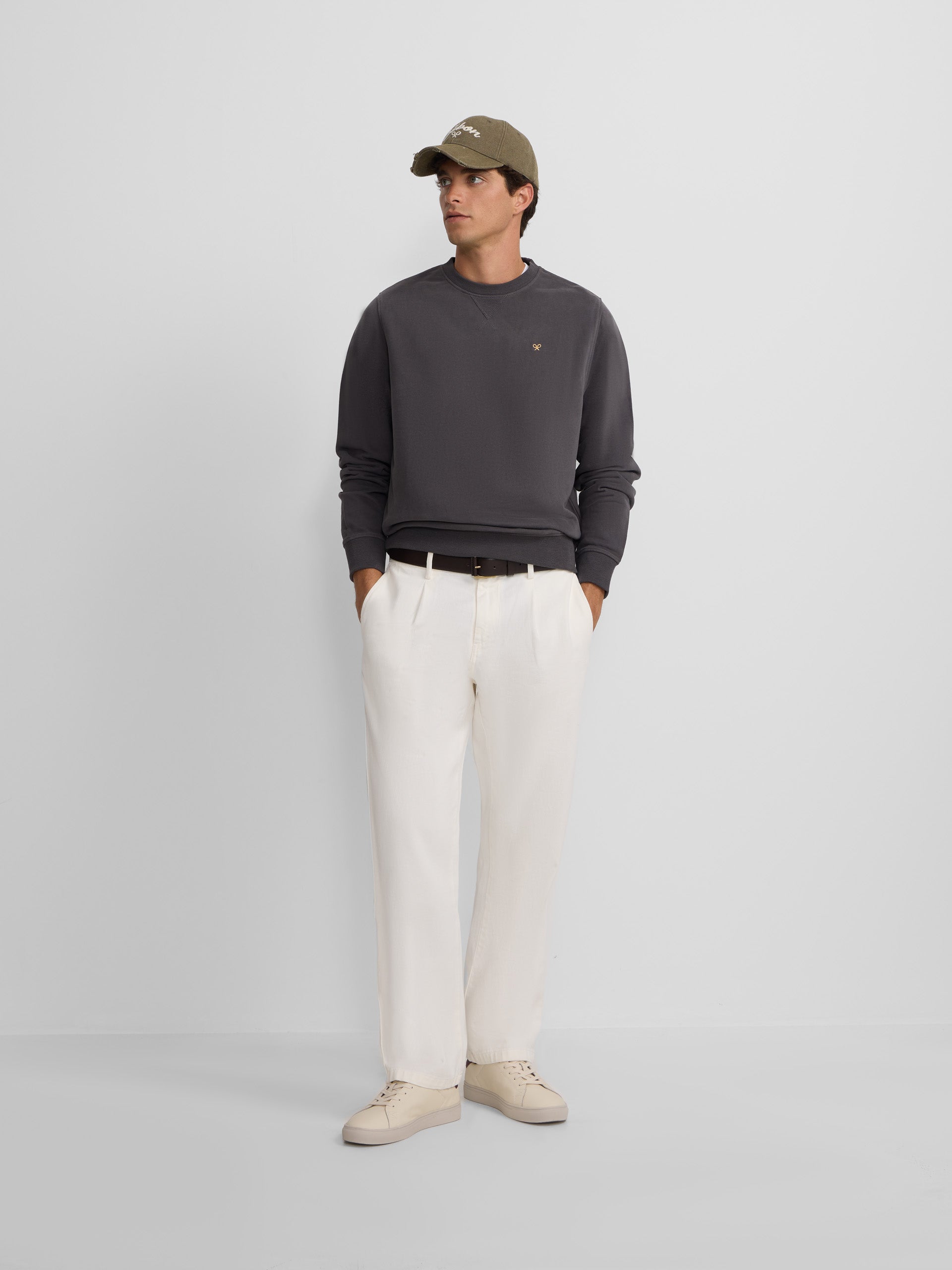 Dark gray silbon mini logo sweatshirt