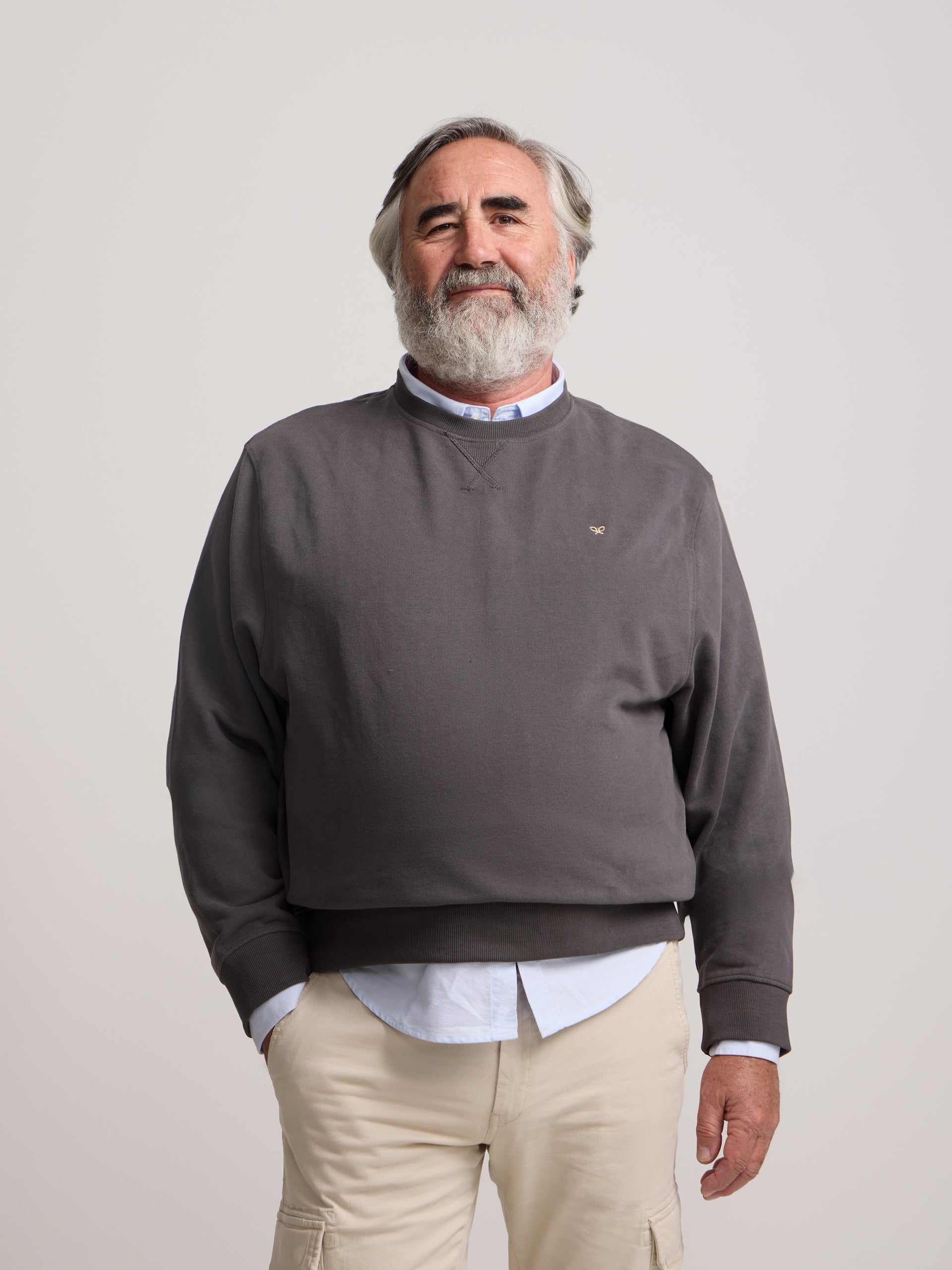 Dark gray silbon mini logo sweatshirt